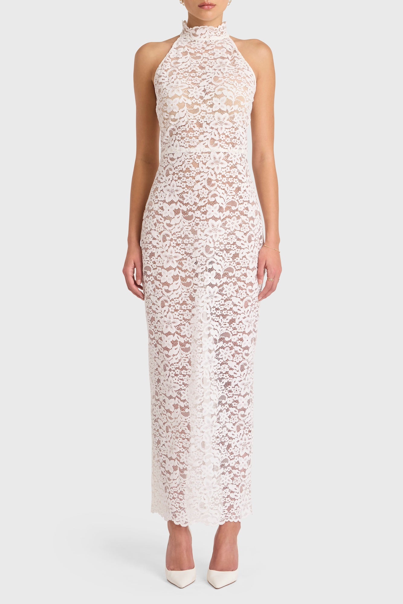 Sleeveless Maxi Brynley in White Lace | XS | Amanda Uprichard Sleeveless Maxi Brynley in White Lace | XS | Amanda Uprichard