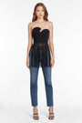 Strapless Puzzle Top with Fringe