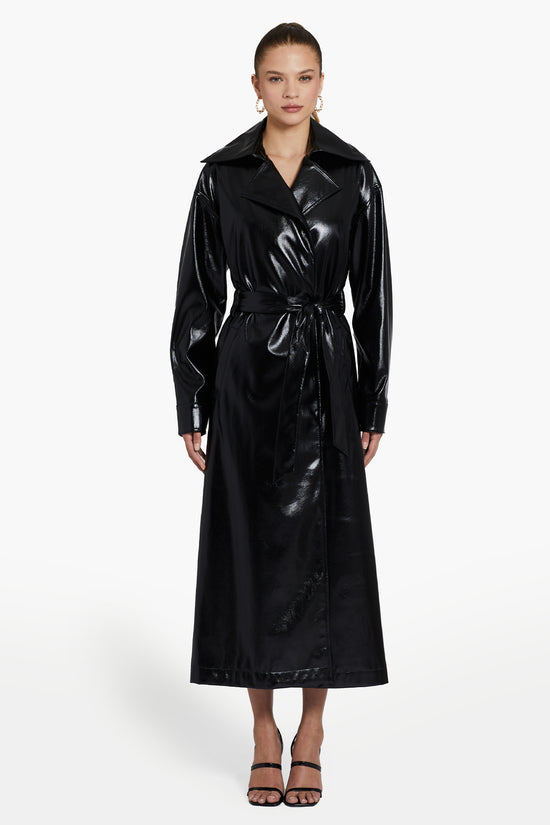 Lansing Coat in Patent Leather view 1