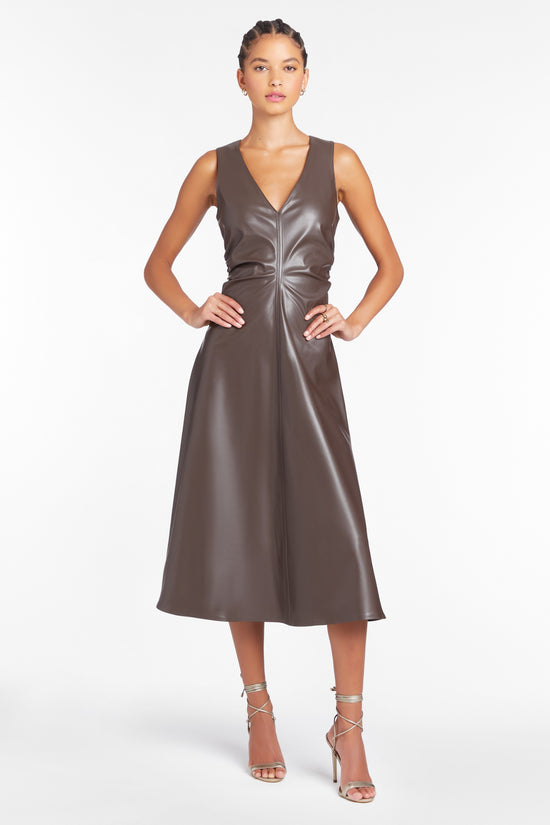 Sabal Dress in Faux Leather view 1