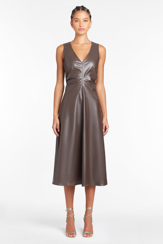 Sabal Dress in Faux Leather view 2