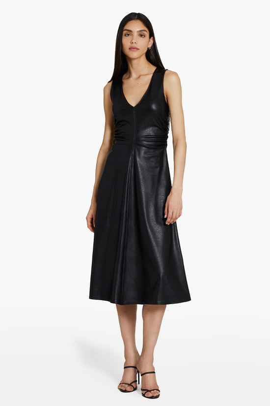 Sabal Dress in Faux Leather