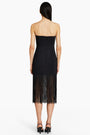 Strapless Puzzle Dress with Fringe View 3