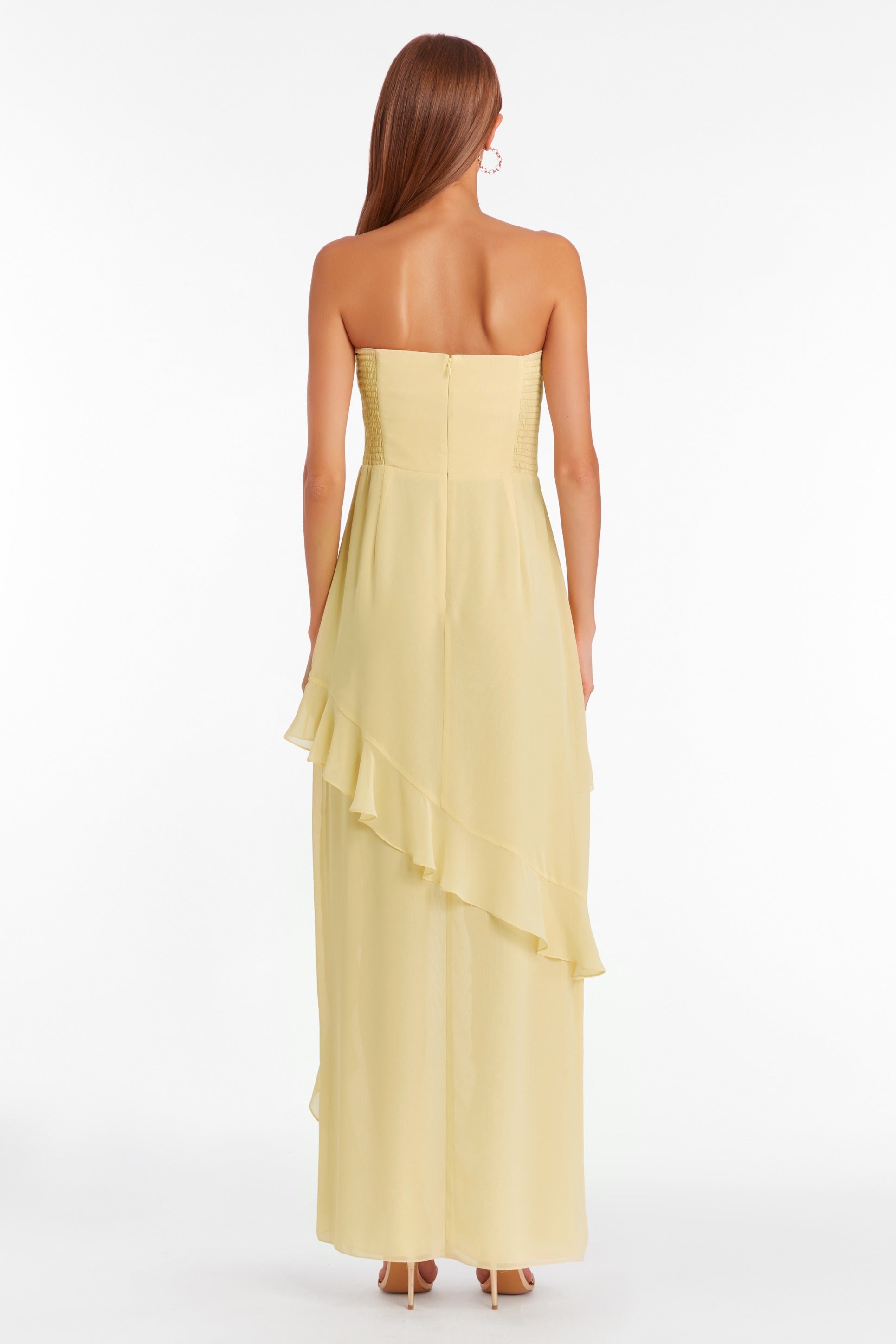 magnolia maxi dress amanda uprichard Strapless Maxi Magnolia in Aero Silk | L