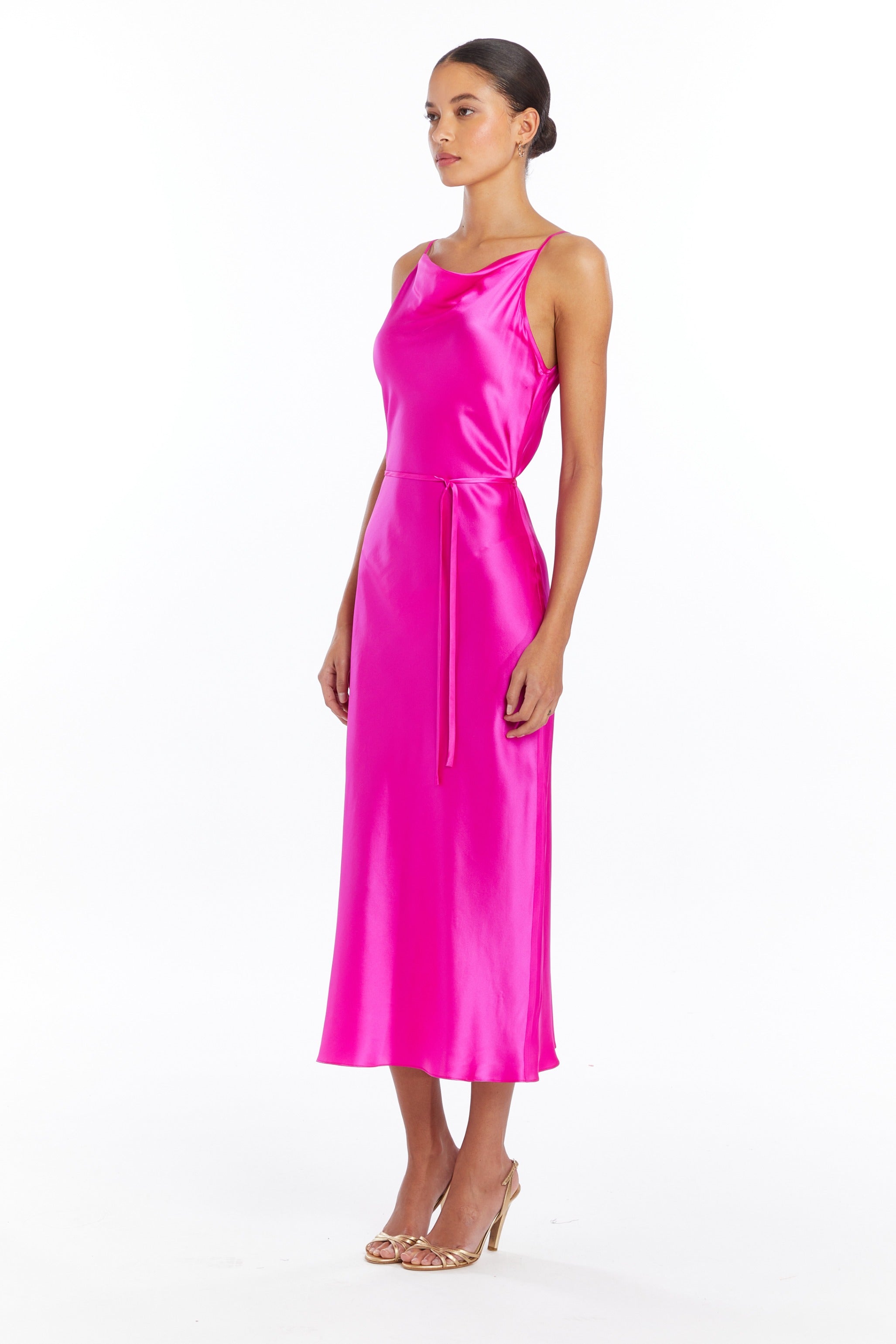 Offers AMANDA UPRICHARD Pink Silk Shift Dress