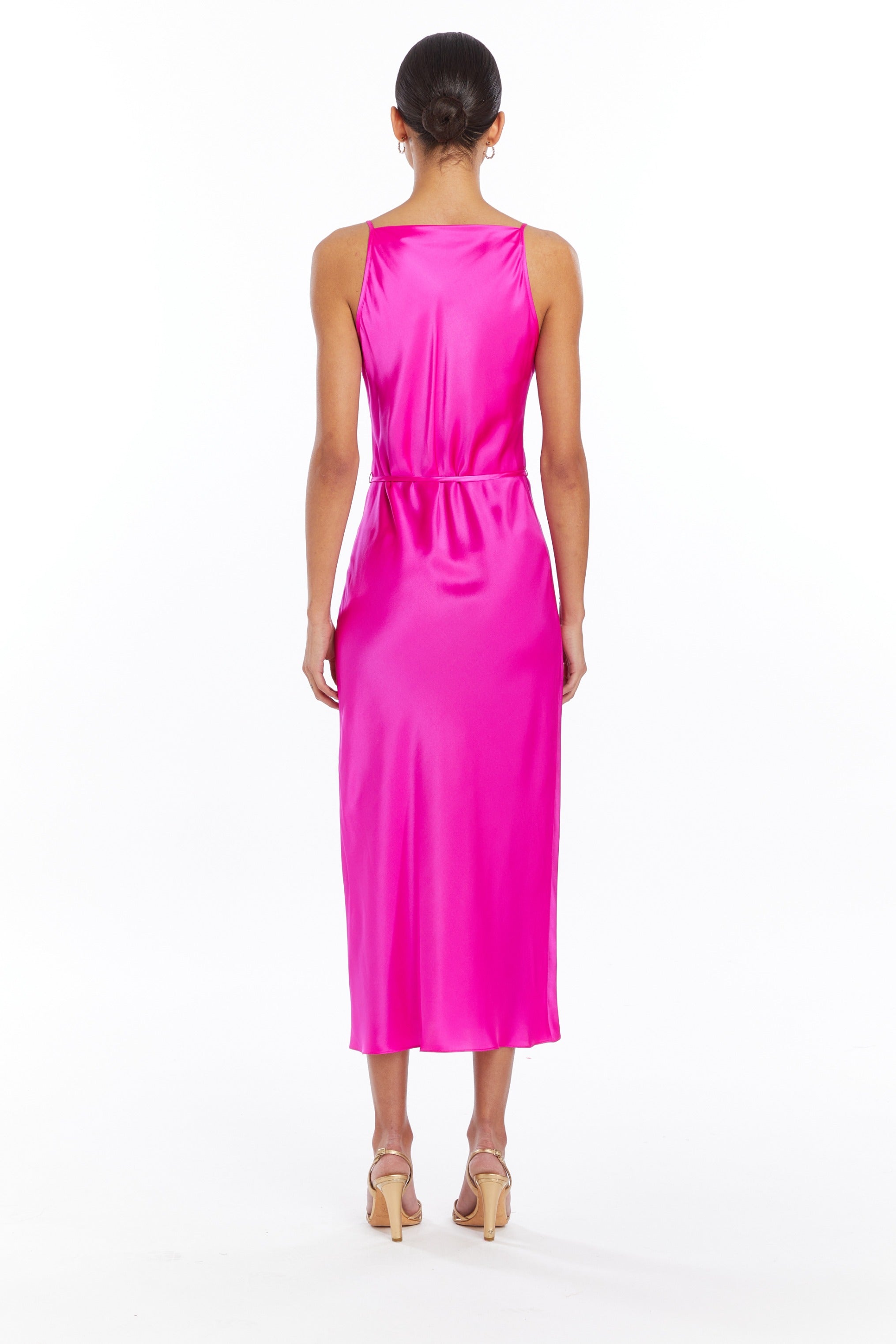 Amanda Uprichard 100% Silk Hot Pink cheapest Dress - Medium