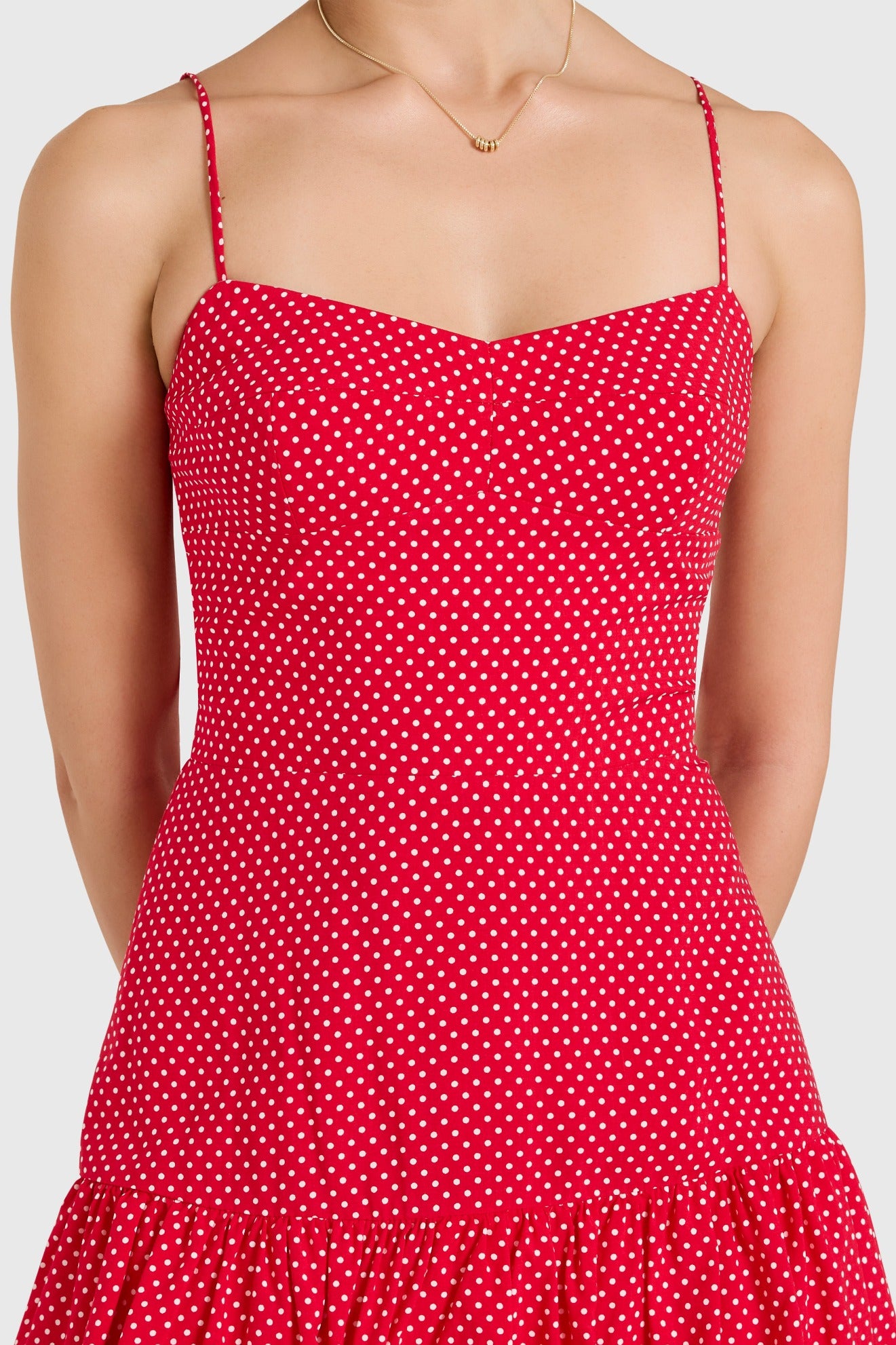 Ivy Romper in Polka Dot Red - Mini Bubble Skort Dress Ivy Romper in Polka Dot Red - Mini Bubble Skort Dress