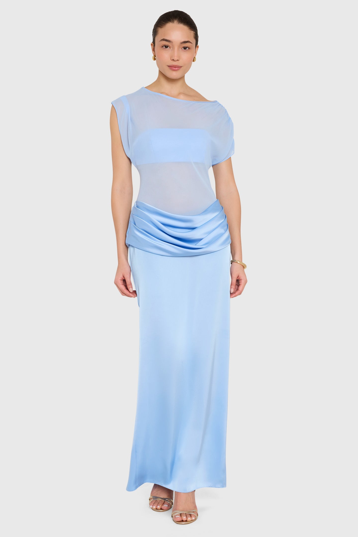 Amanda Uprichard x REVOLVE Olandria Midi Dress in Baby Blue