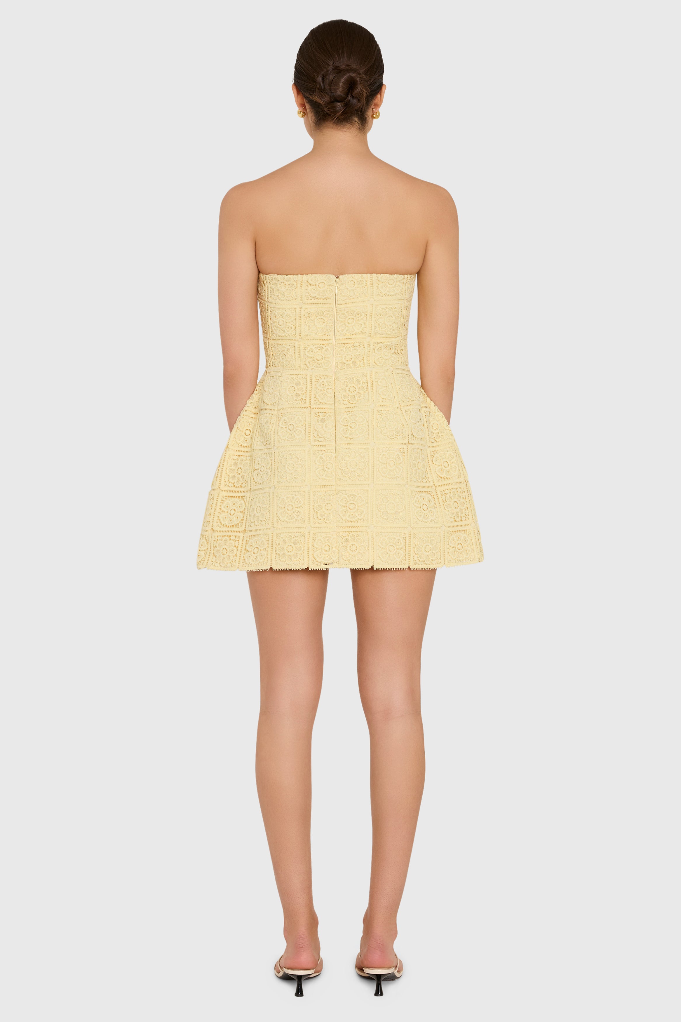 Strapless Bethany Romper in Crochet Lace