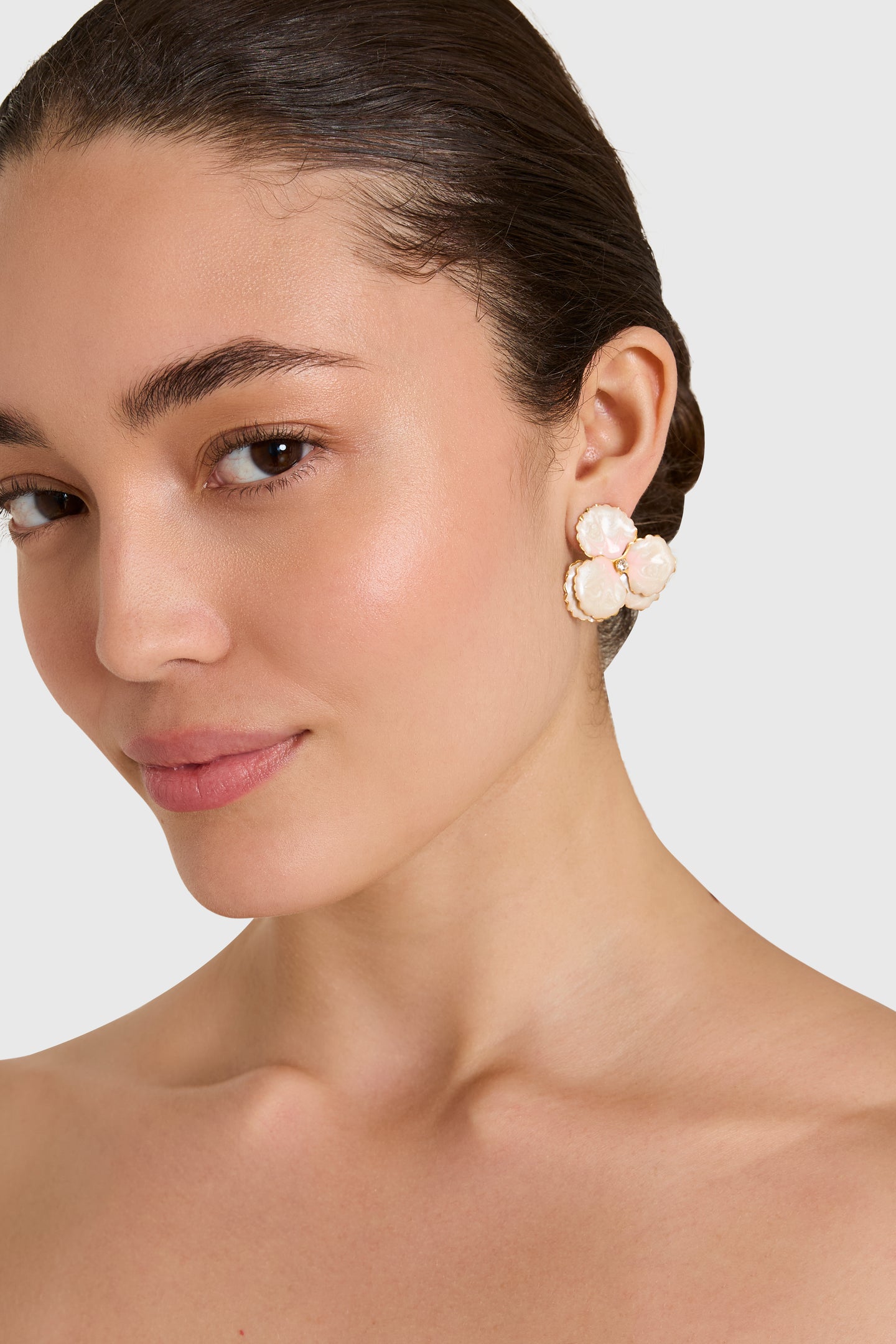 Pansy Stud Earrings View 1