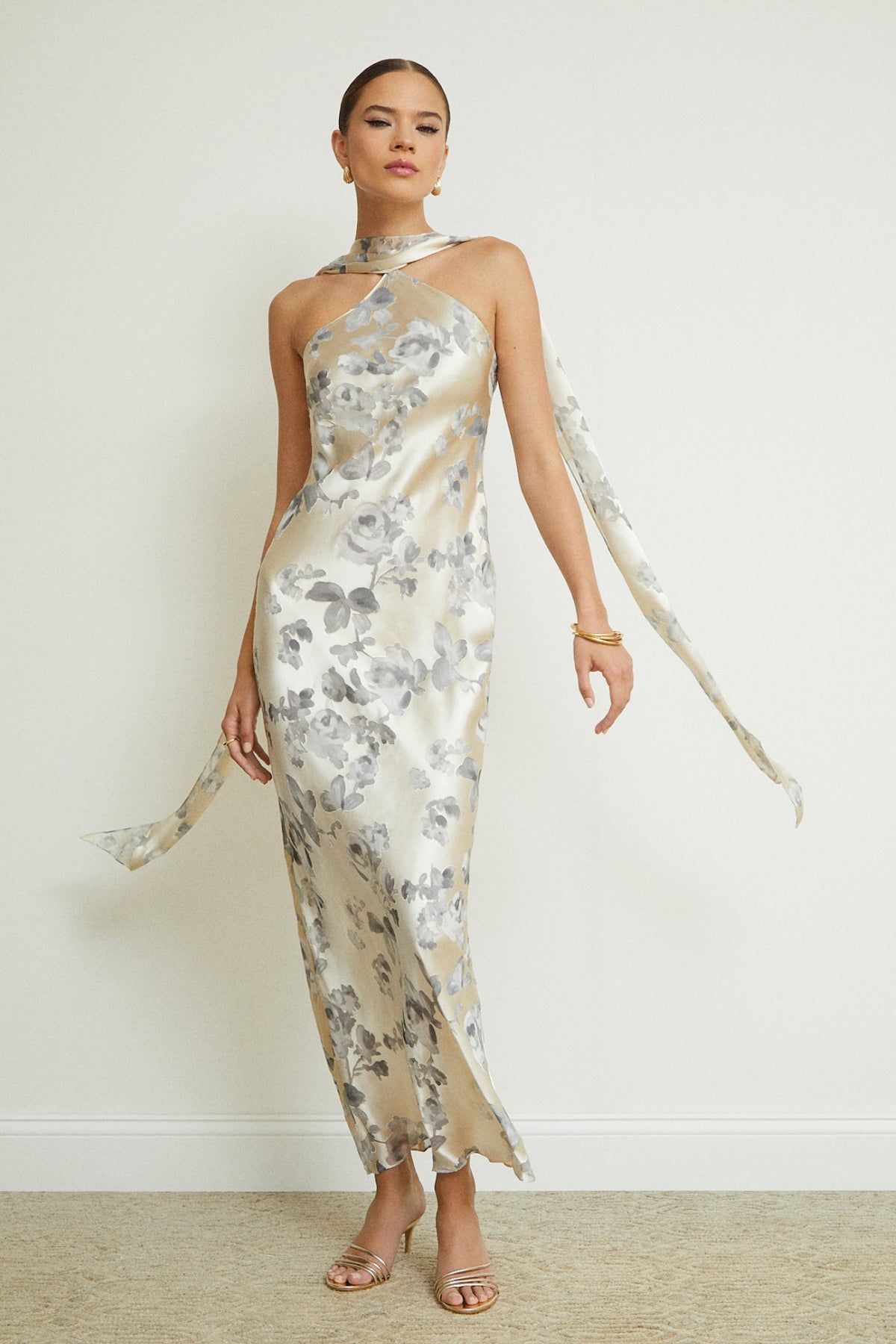Ashton Maxi in Snow Petal View 5