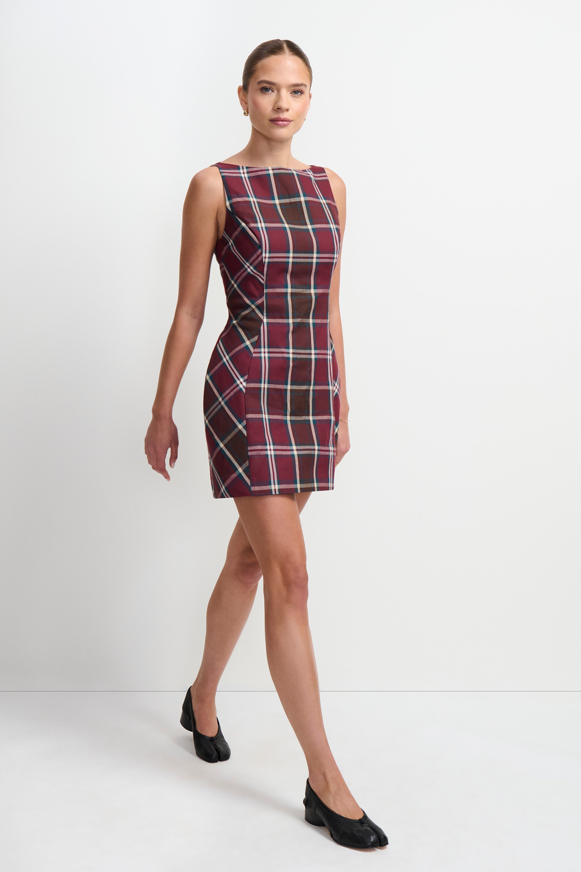 Tonya Dress in Plaid view 2