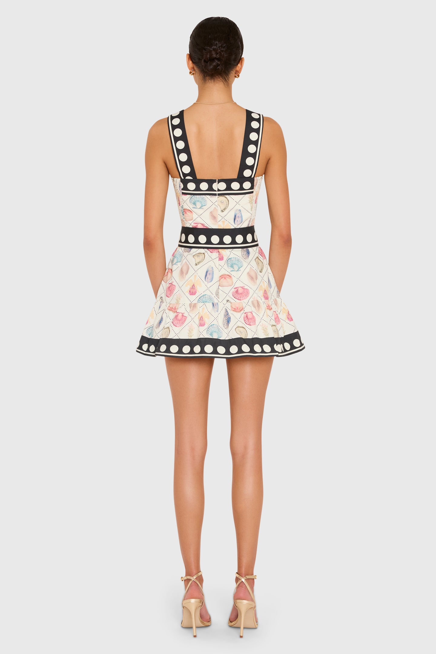 Lena Skort Romper in Coastal Dot View 3
