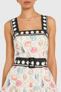 Lena Skort Romper in Coastal Dot View 4