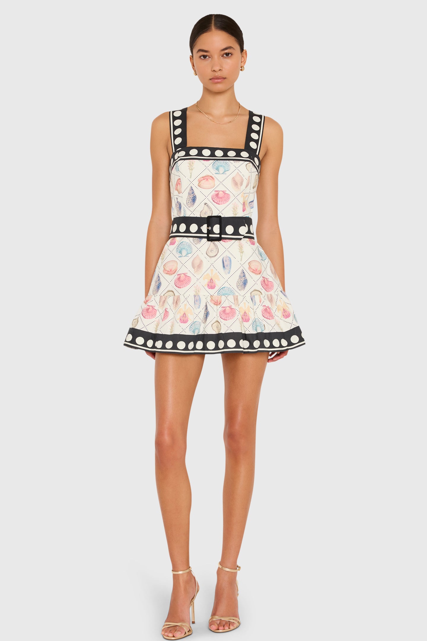Lena Skort Romper in Coastal Dot View 5