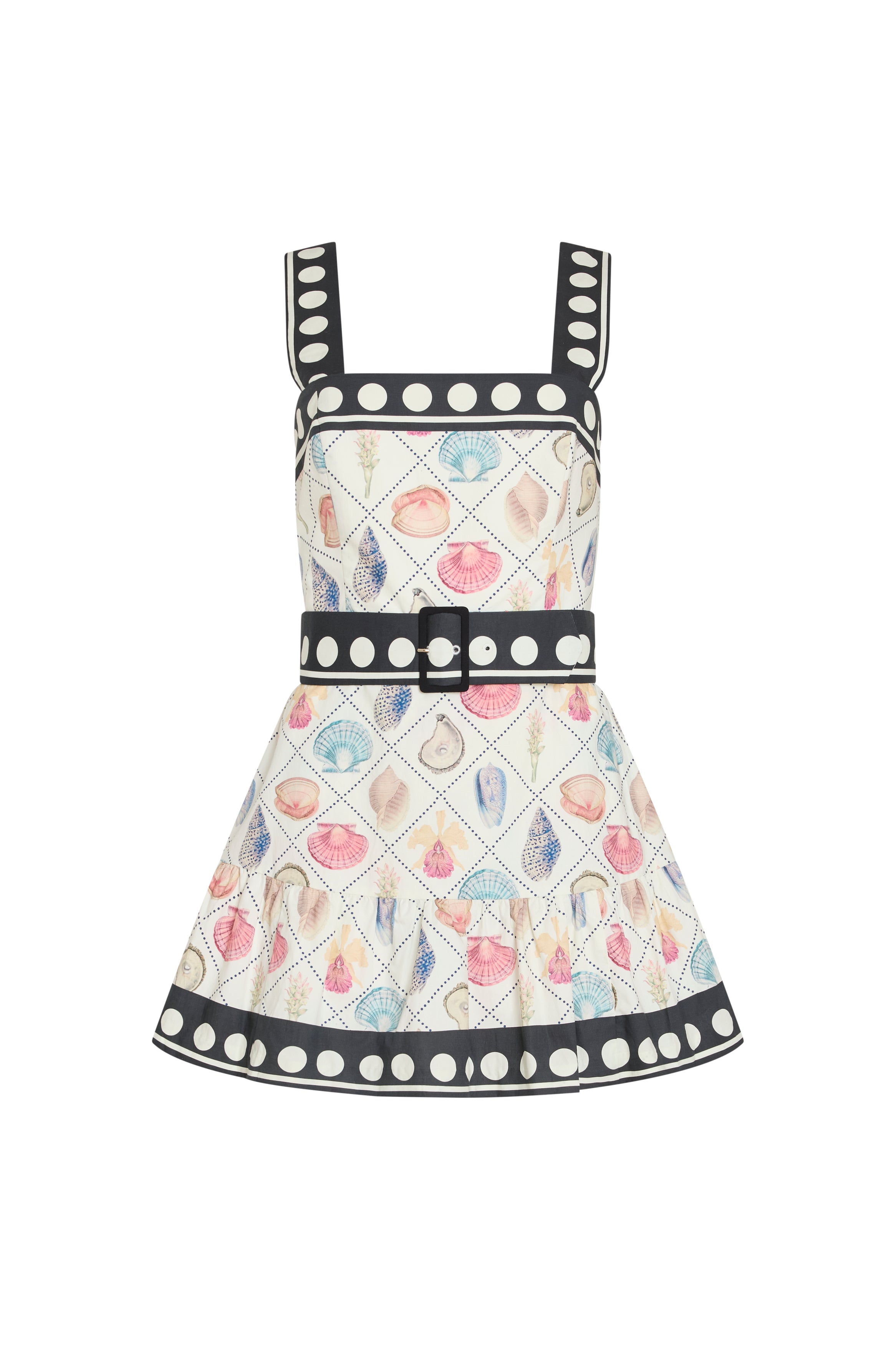 Lena Skort Romper in Coastal Dot