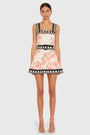 Lena Skort Romper in Hibiscus Dot View 1