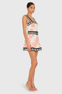 Lena Skort Romper in Hibiscus Dot View 2