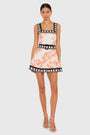 Lena Skort Romper in Hibiscus Dot View 5