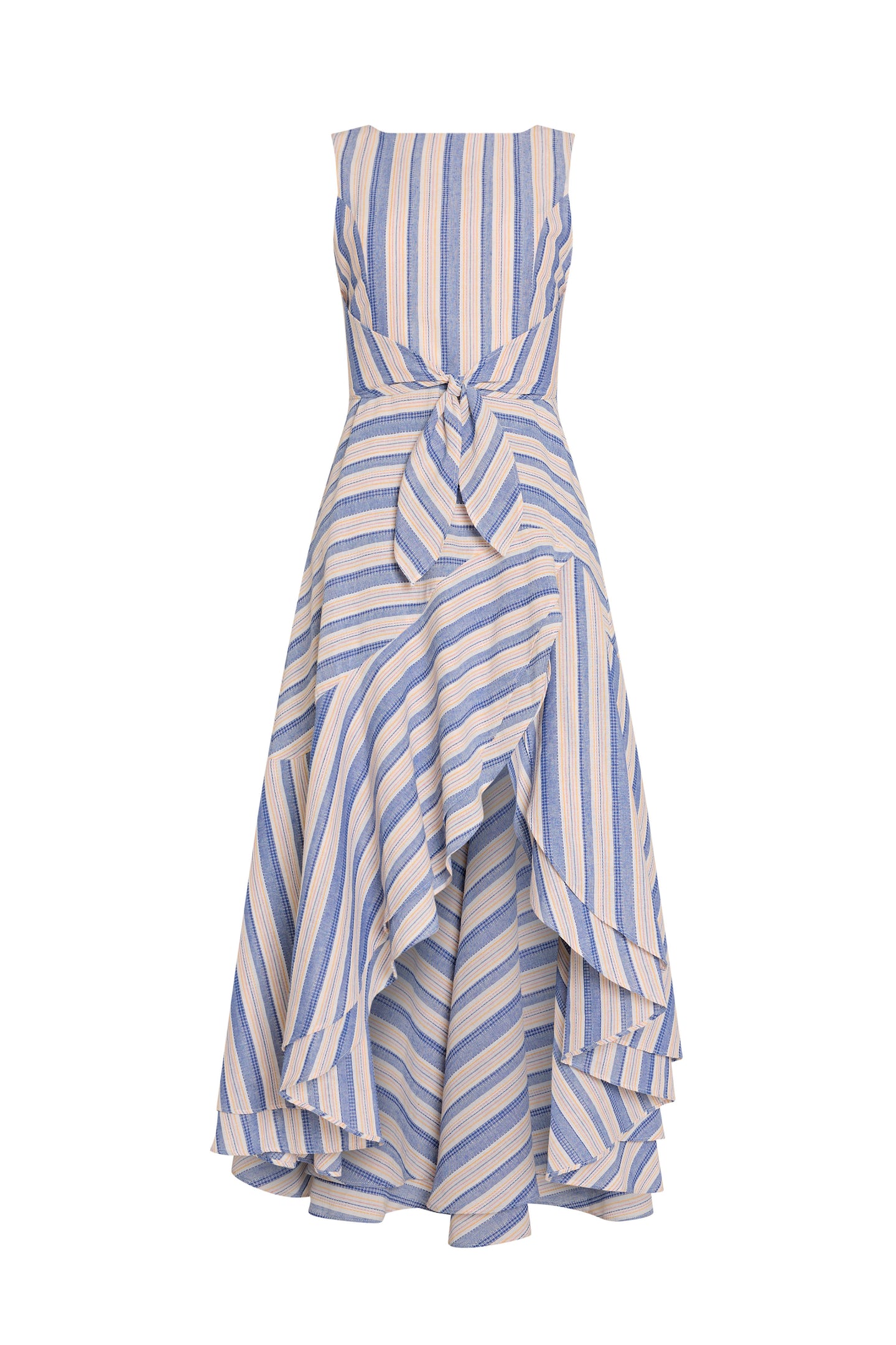 Sleeveless Midi Casella Dress Myers Stripe in Cotton | XL | Amanda Uprichard Sleeveless Midi Casella Dress Myers Stripe in Cotton | XL | Amanda Uprichard