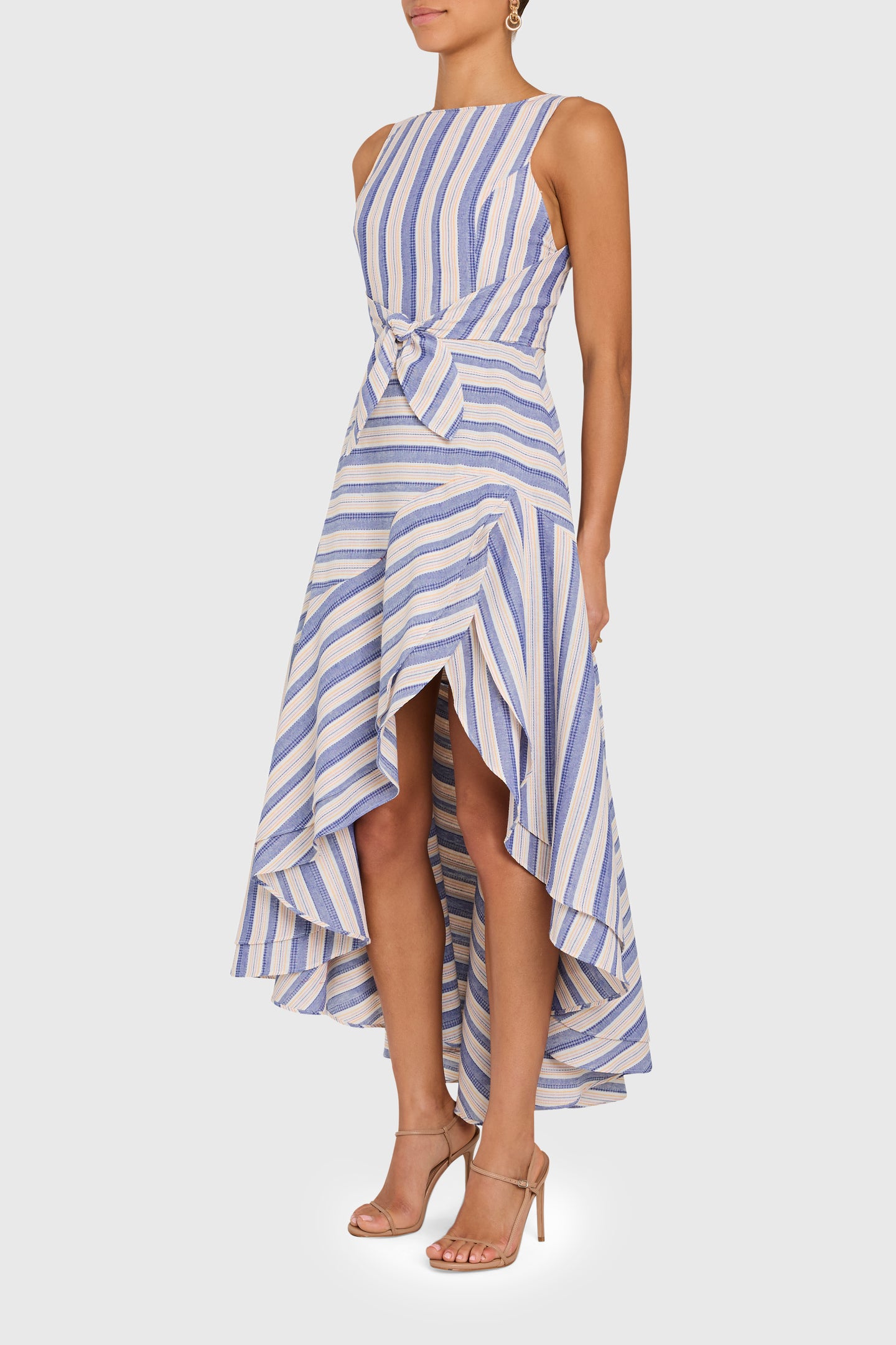 Sleeveless Midi Casella Dress Myers Stripe in Cotton | XL | Amanda Uprichard Sleeveless Midi Casella Dress Myers Stripe in Cotton | XL | Amanda Uprichard