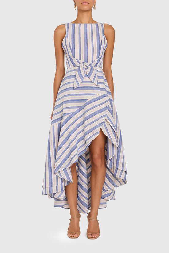 Casella Dress in Myers Stripe view 1