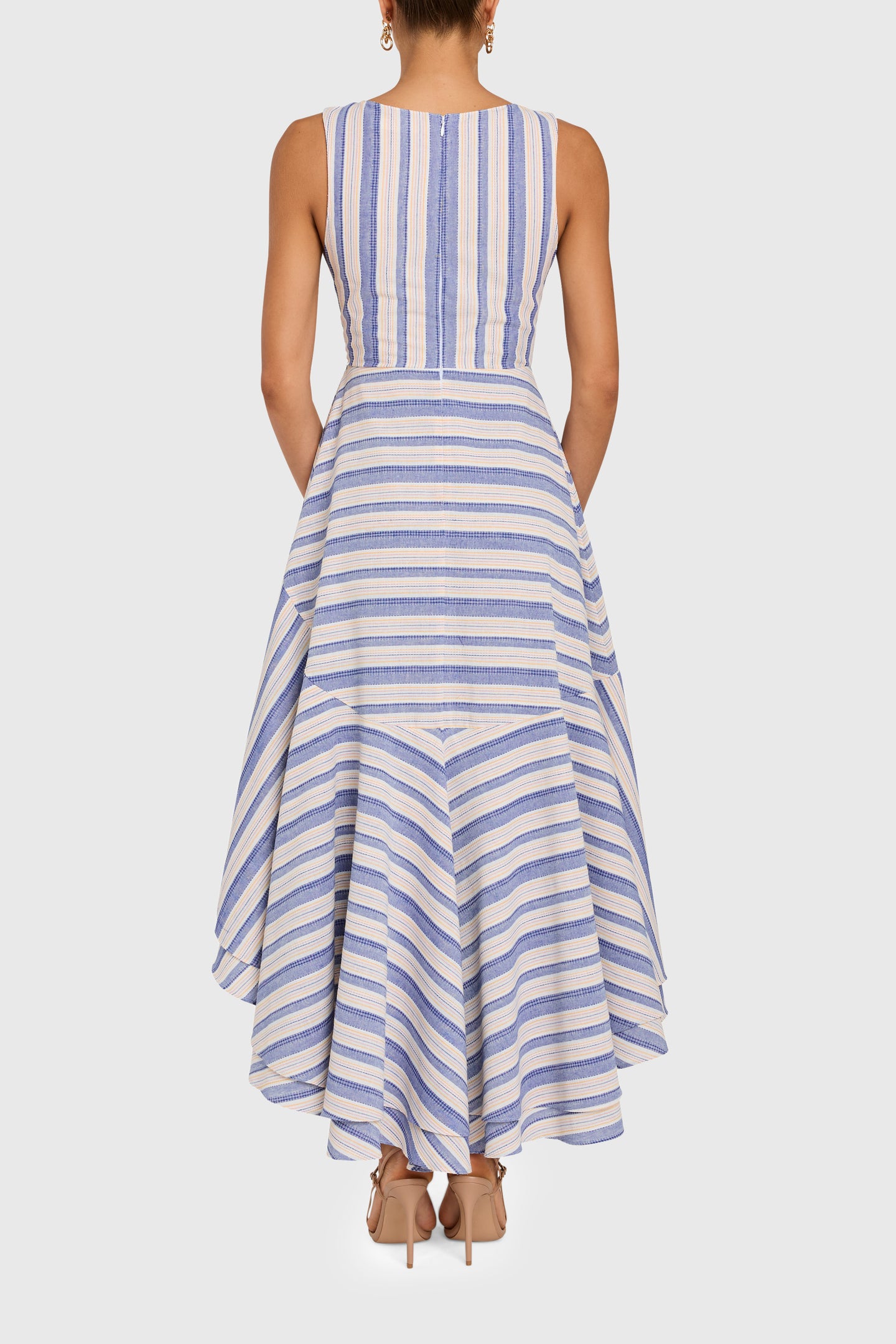 Casella Dress in Myers Stripe View 3