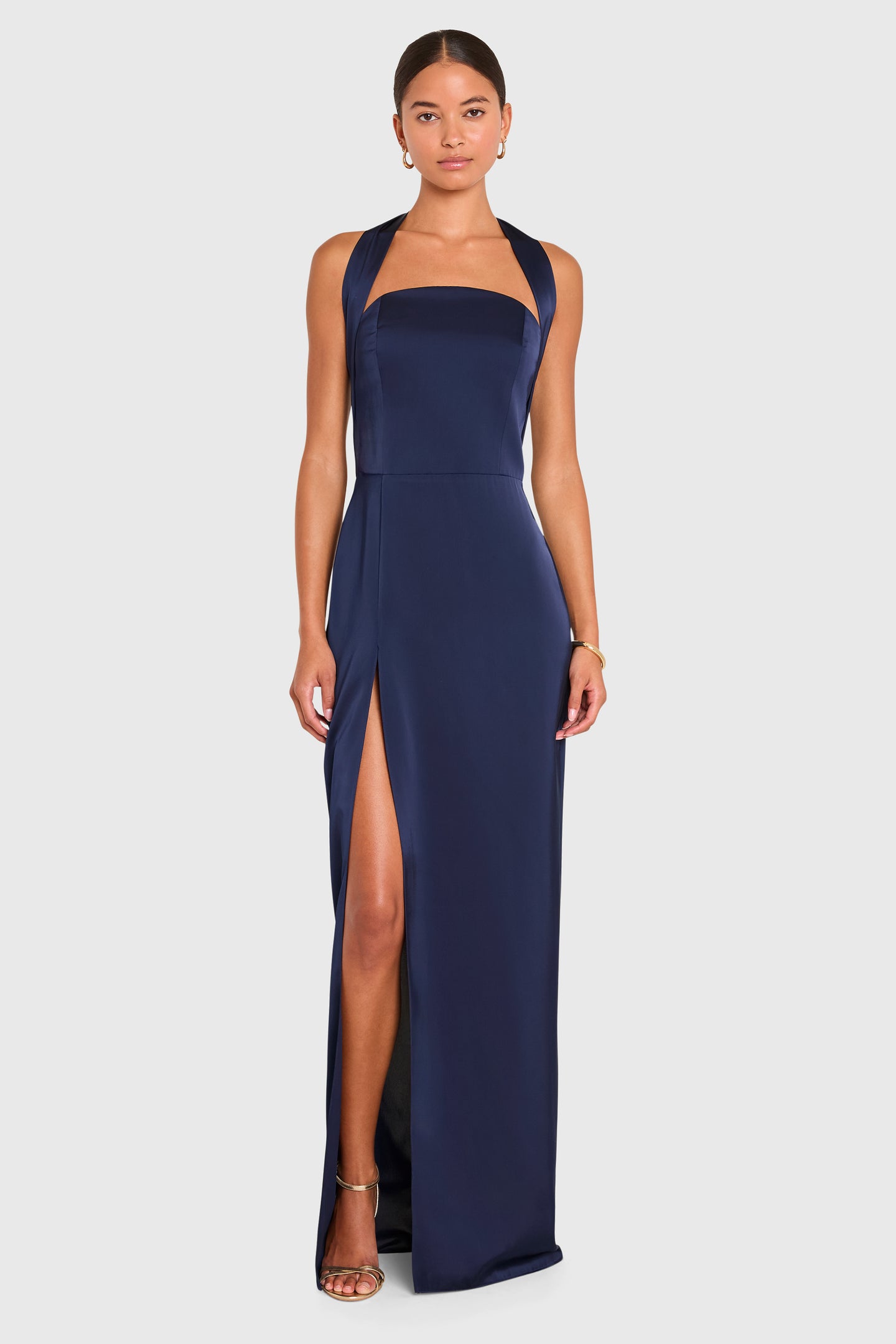Sleeveless Maxi Cynthia Gown in Ink | XL | Amanda Uprichard Sleeveless Maxi Cynthia Gown in Ink | XL | Amanda Uprichard