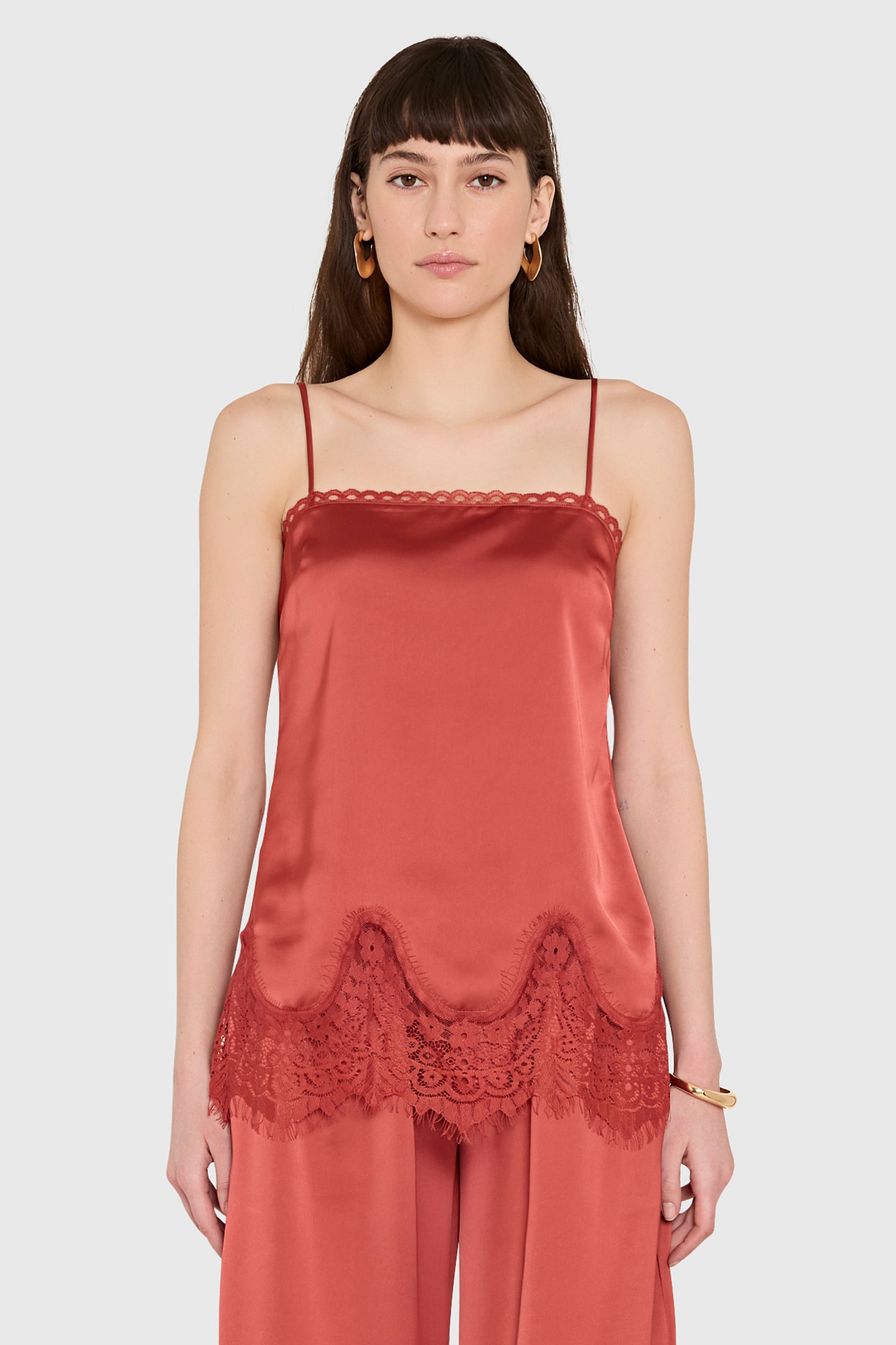 Amanda Uprichard Audra Top in Santa Fe - front view