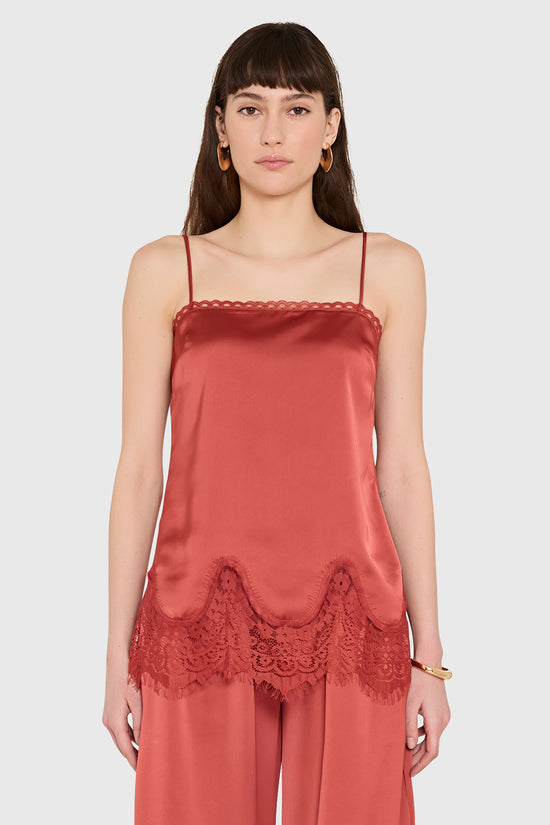 Amanda Uprichard Audra Top in Santa Fe - front view