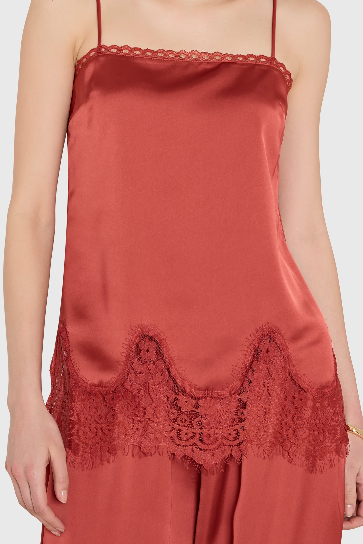 Amanda Uprichard Audra Top in Santa Fe - detail view
