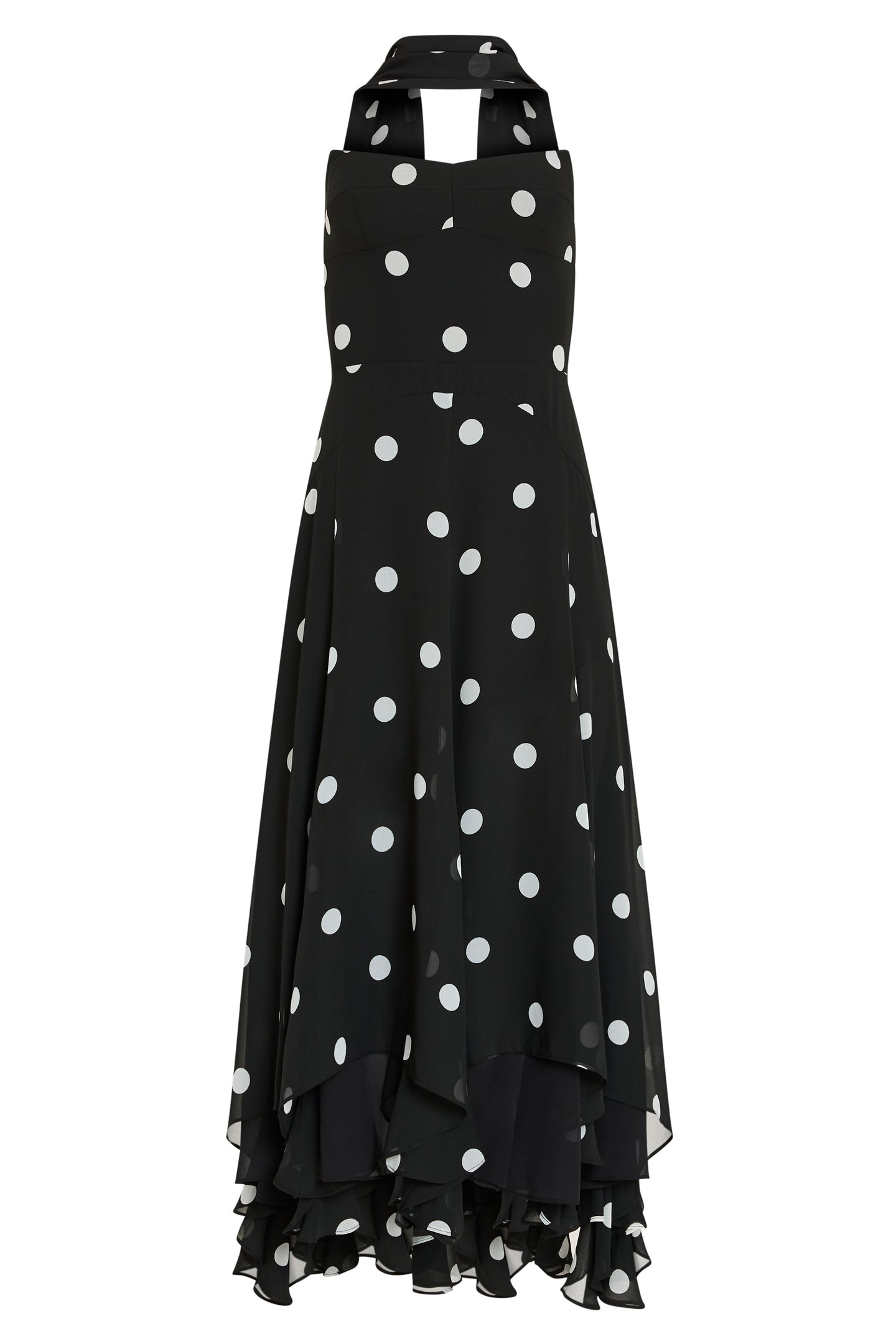 Monterey Dress With Scarf in Polka Dot View 6