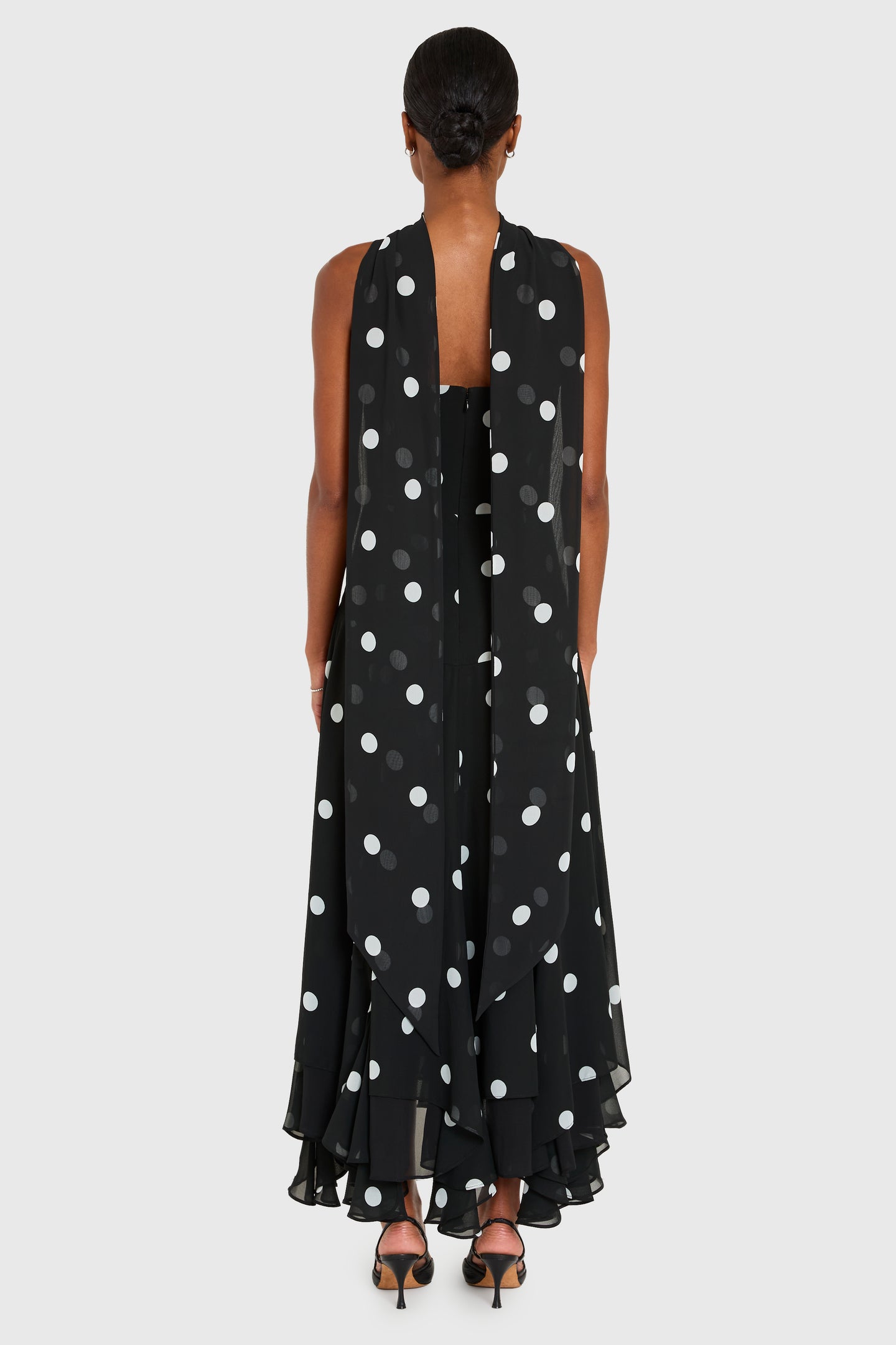 Monterey Dress With Scarf in Polka Dot View 3