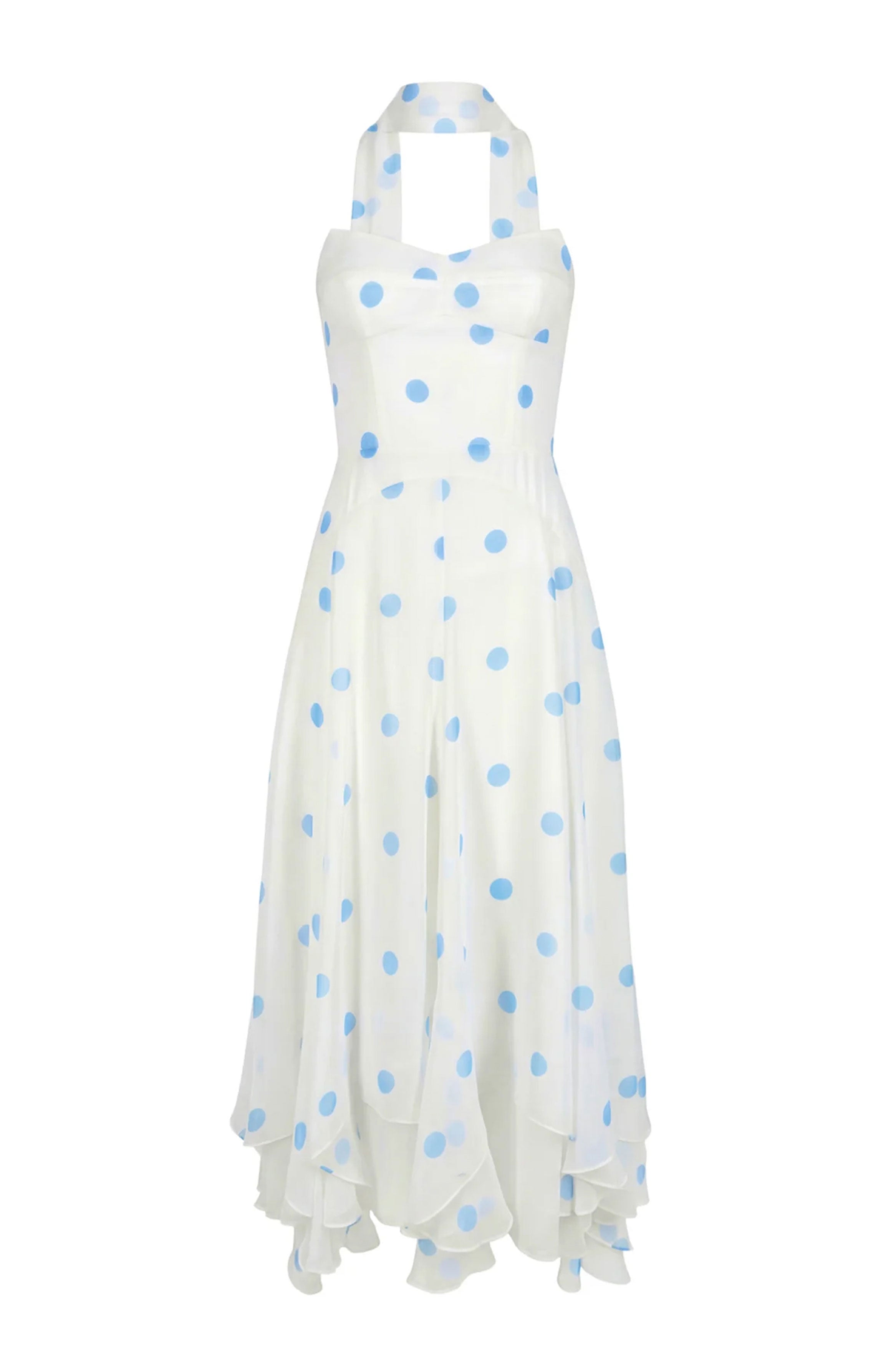 Monterey Dress With Scarf in Polka Dot Amanda Uprichard Monterey Dress With Scarf in Polka Dot Amanda Uprichard