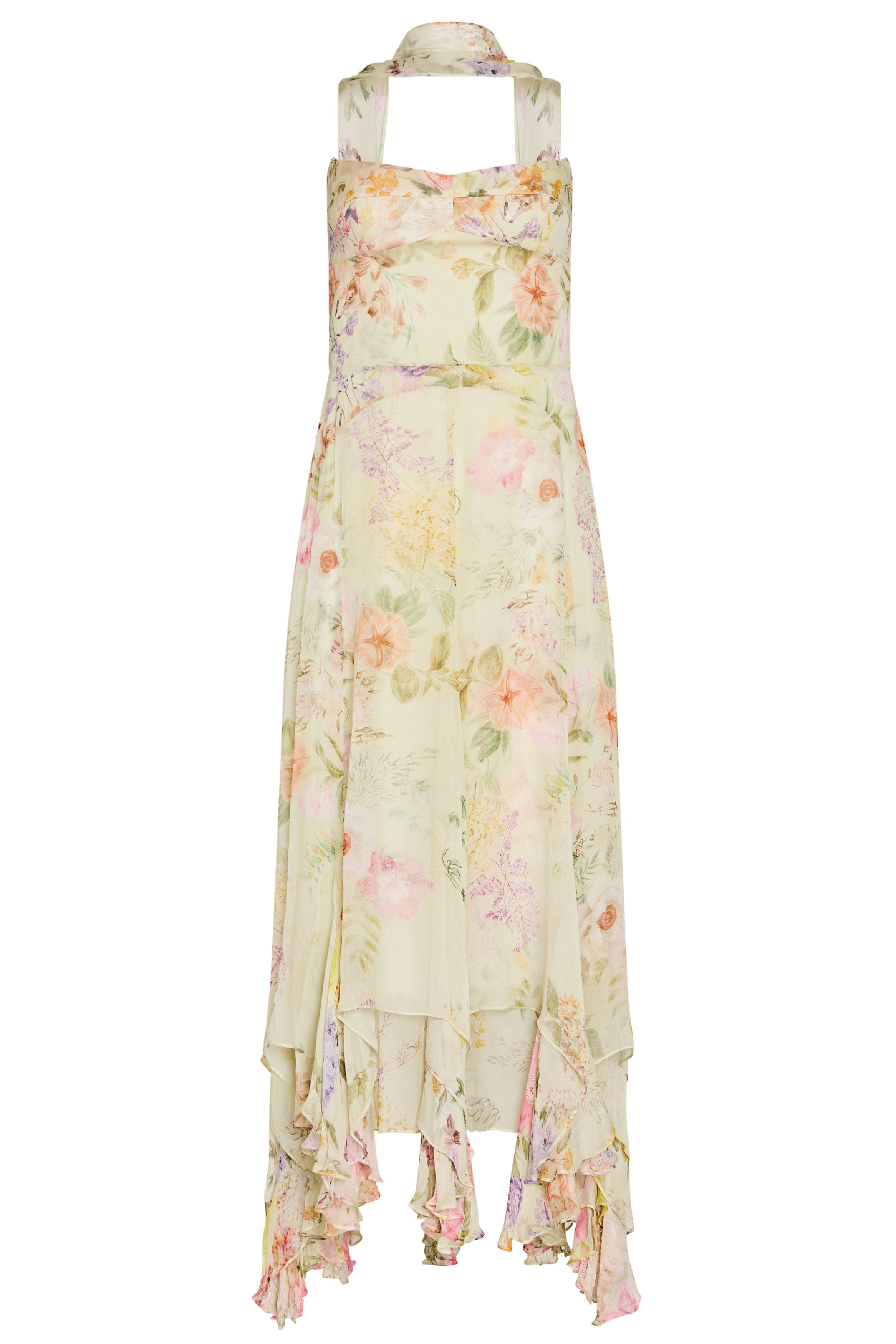 Monterey Dress With Scarf in Whistledown