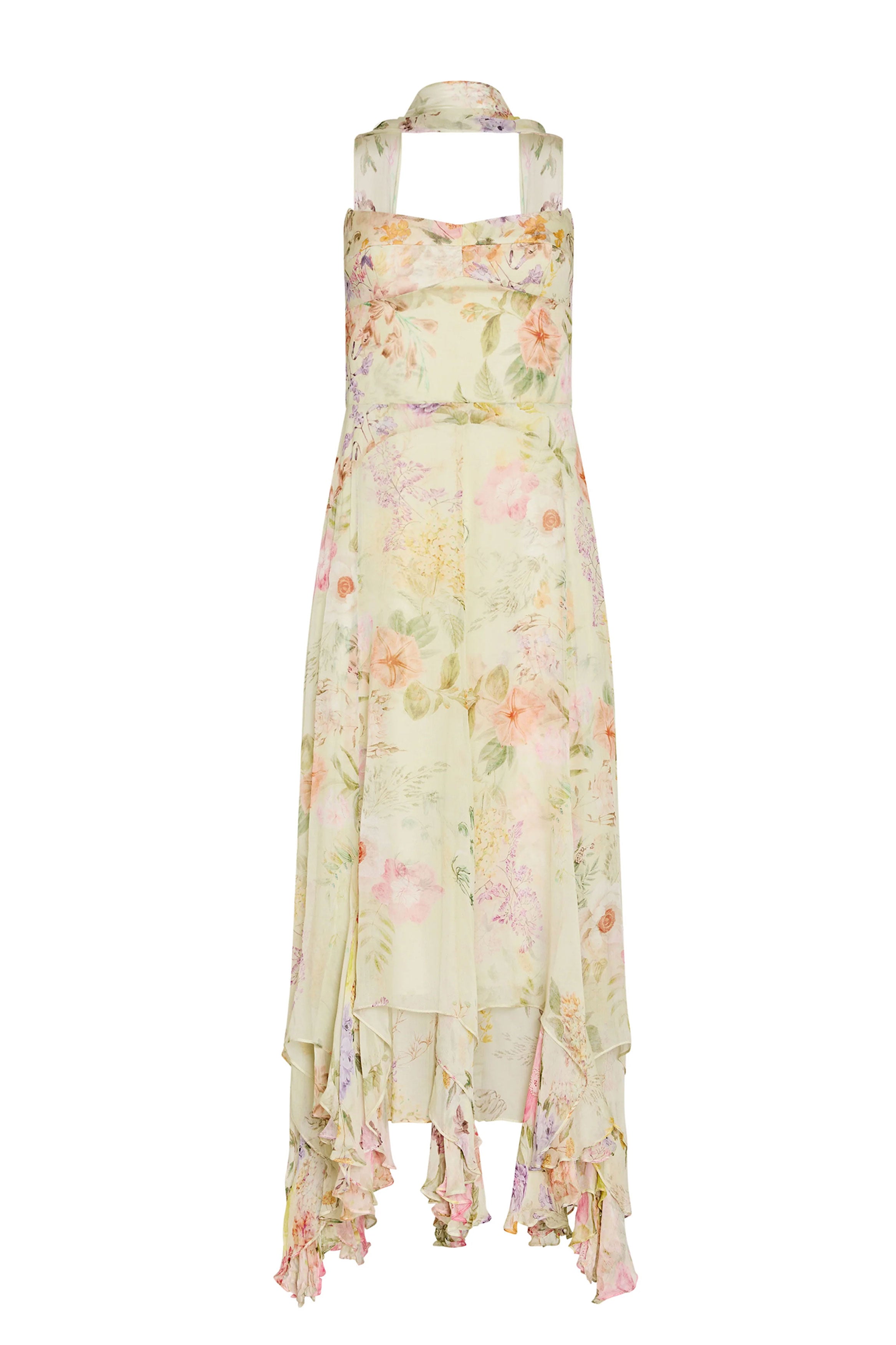 Amanda Uprichard Monterey Dress With Scarf in Green - size XL Amanda Uprichard Monterey Dress With Scarf in Green - size XL