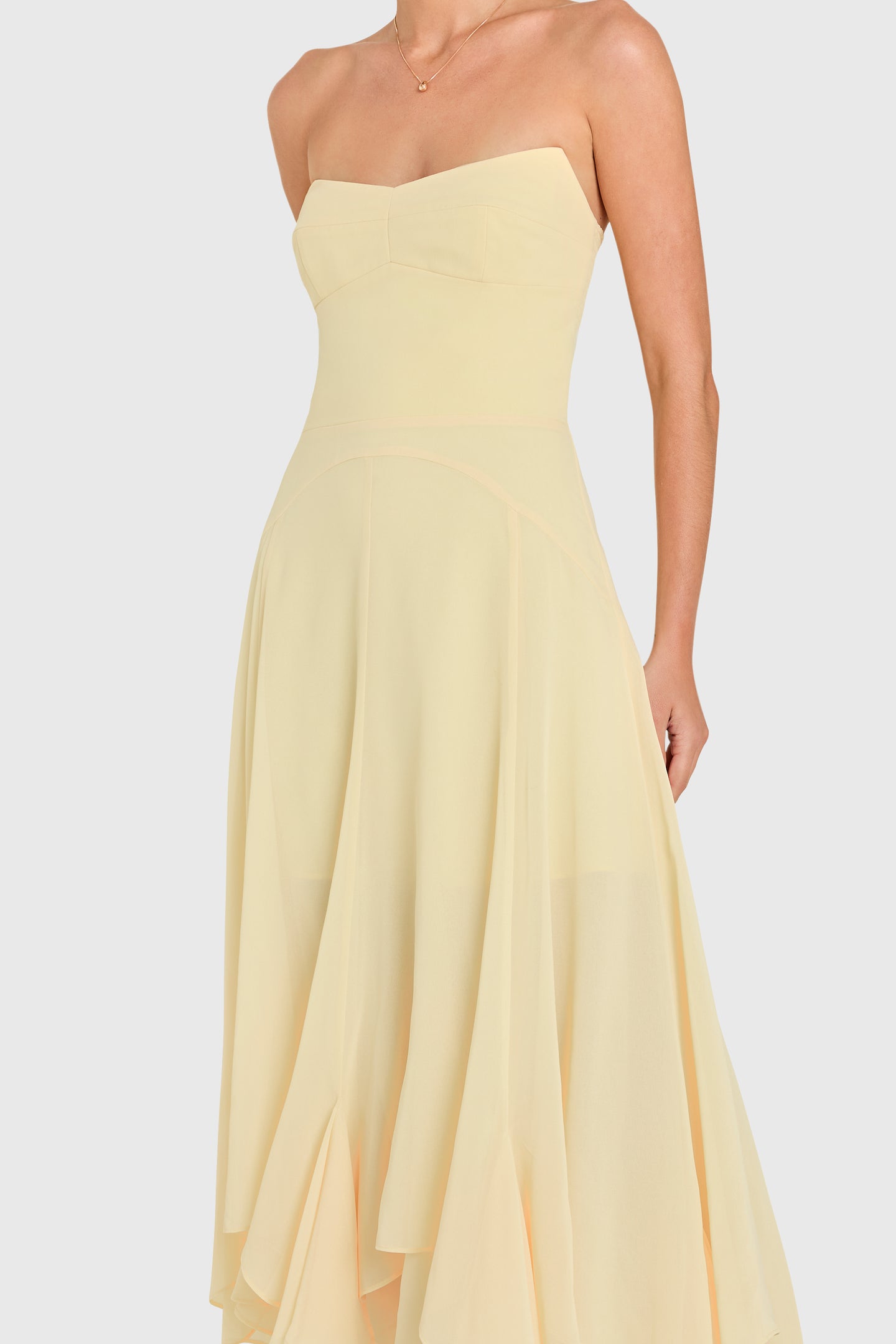 Monterey Dress in Cornsilk | Silk Cocktail Dress - Amanda Uprichard Monterey Dress in Cornsilk | Silk Cocktail Dress - Amanda Uprichard