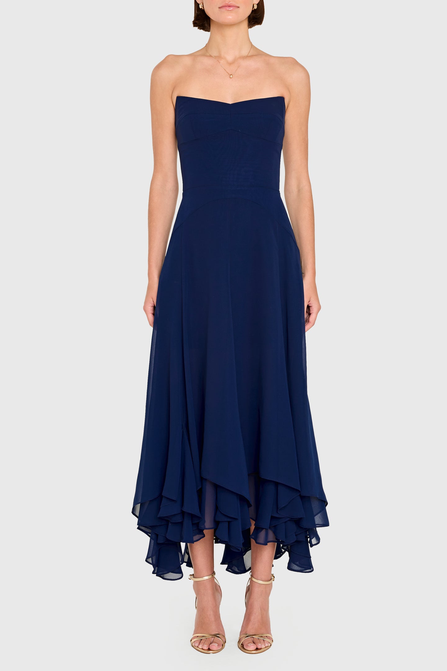 Monterey Dress in Dark Navy | Party Cocktail Dress - Amanda Uprichard Monterey Dress in Dark Navy | Party Cocktail Dress - Amanda Uprichard