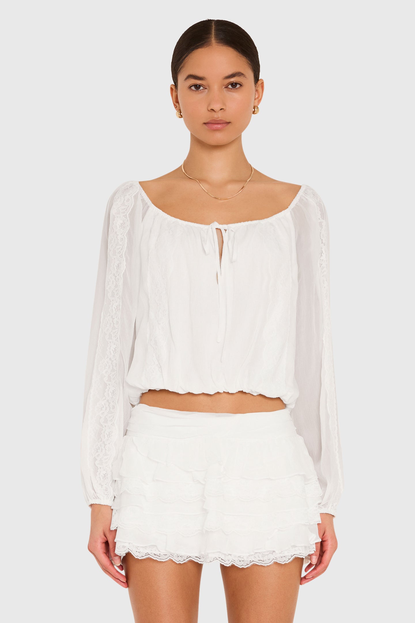 Dallas Top with Lace View 1