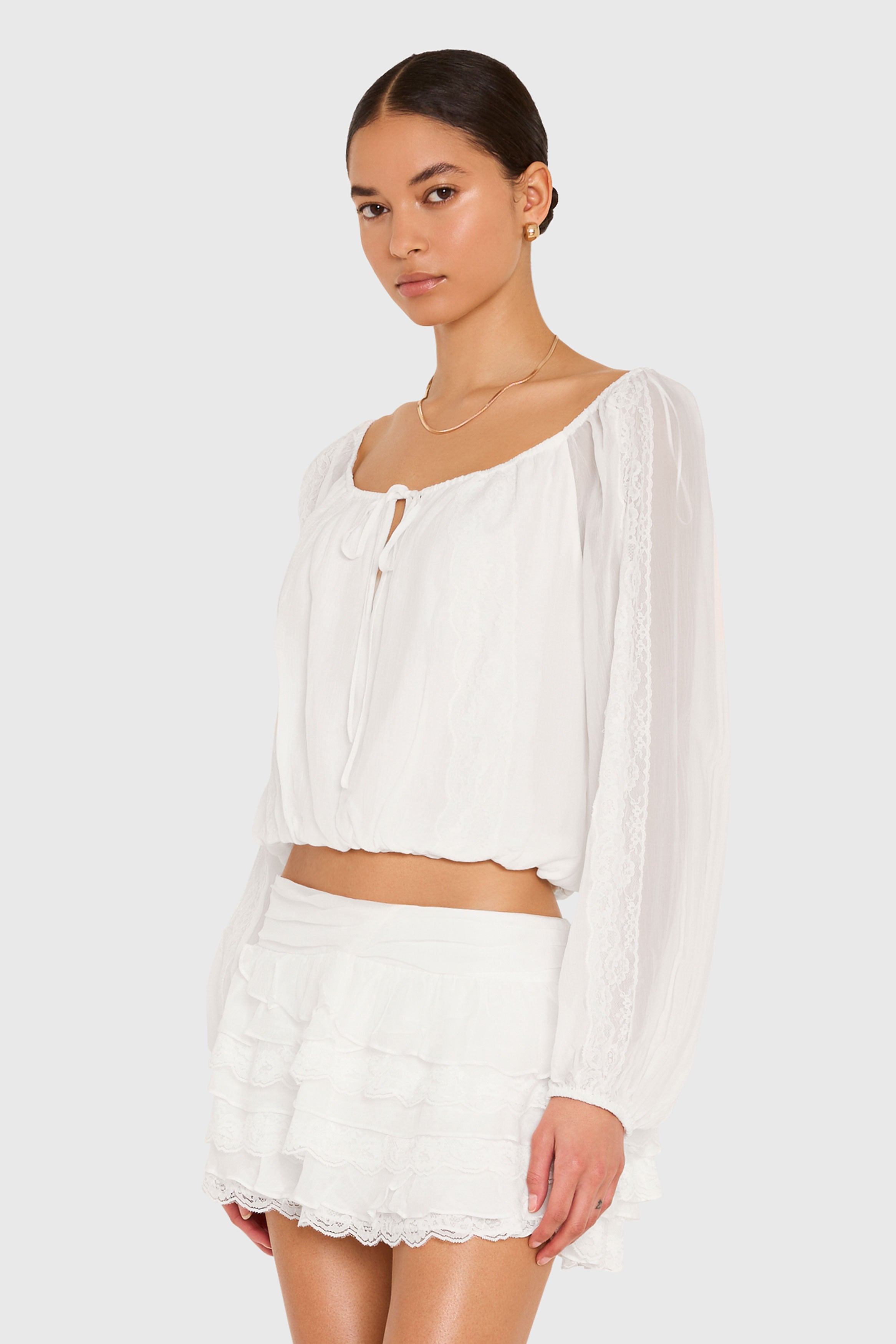 Dallas Top with Lace view 2