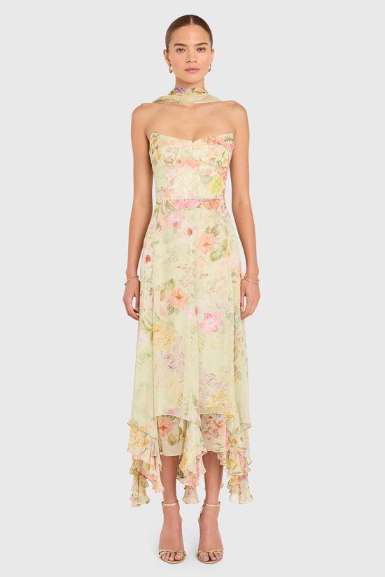 Monterey Dress With Scarf in Whistledown view 2