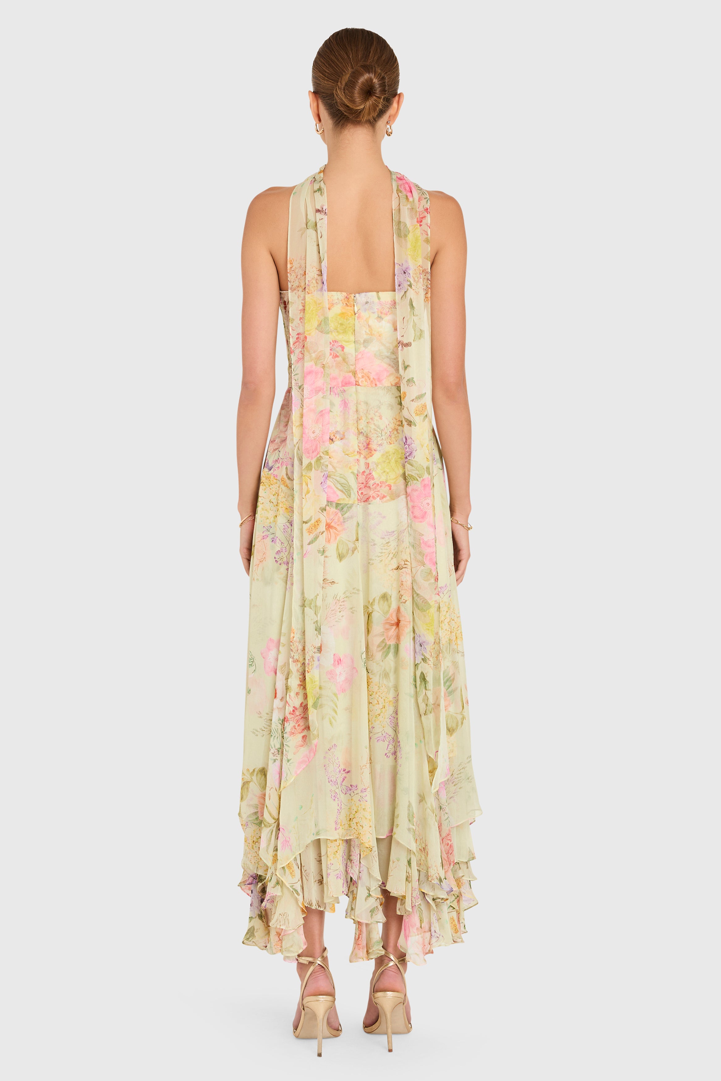 Monterey Dress With Scarf in Whistledown