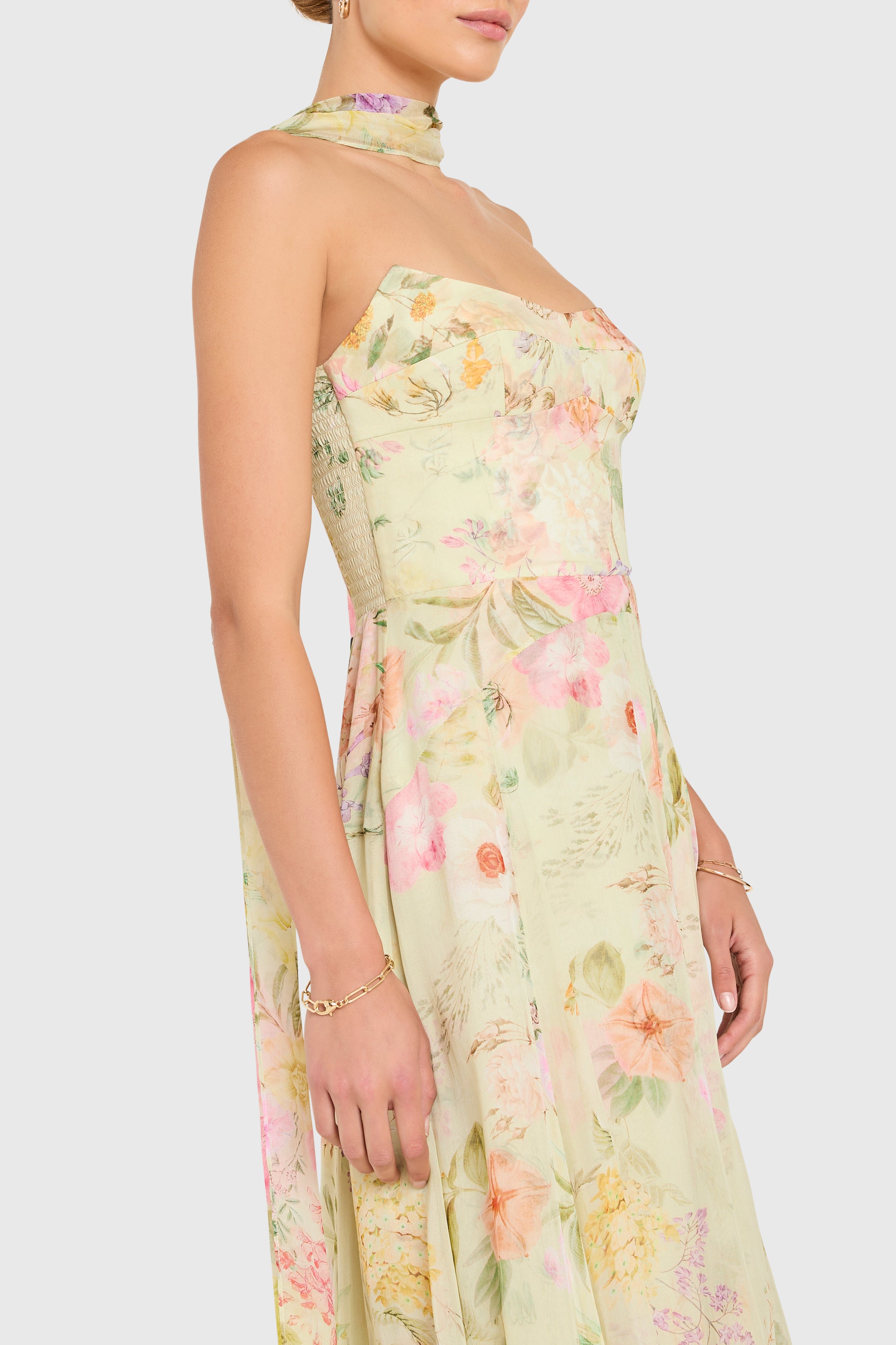 Monterey Dress With Scarf in Whistledown