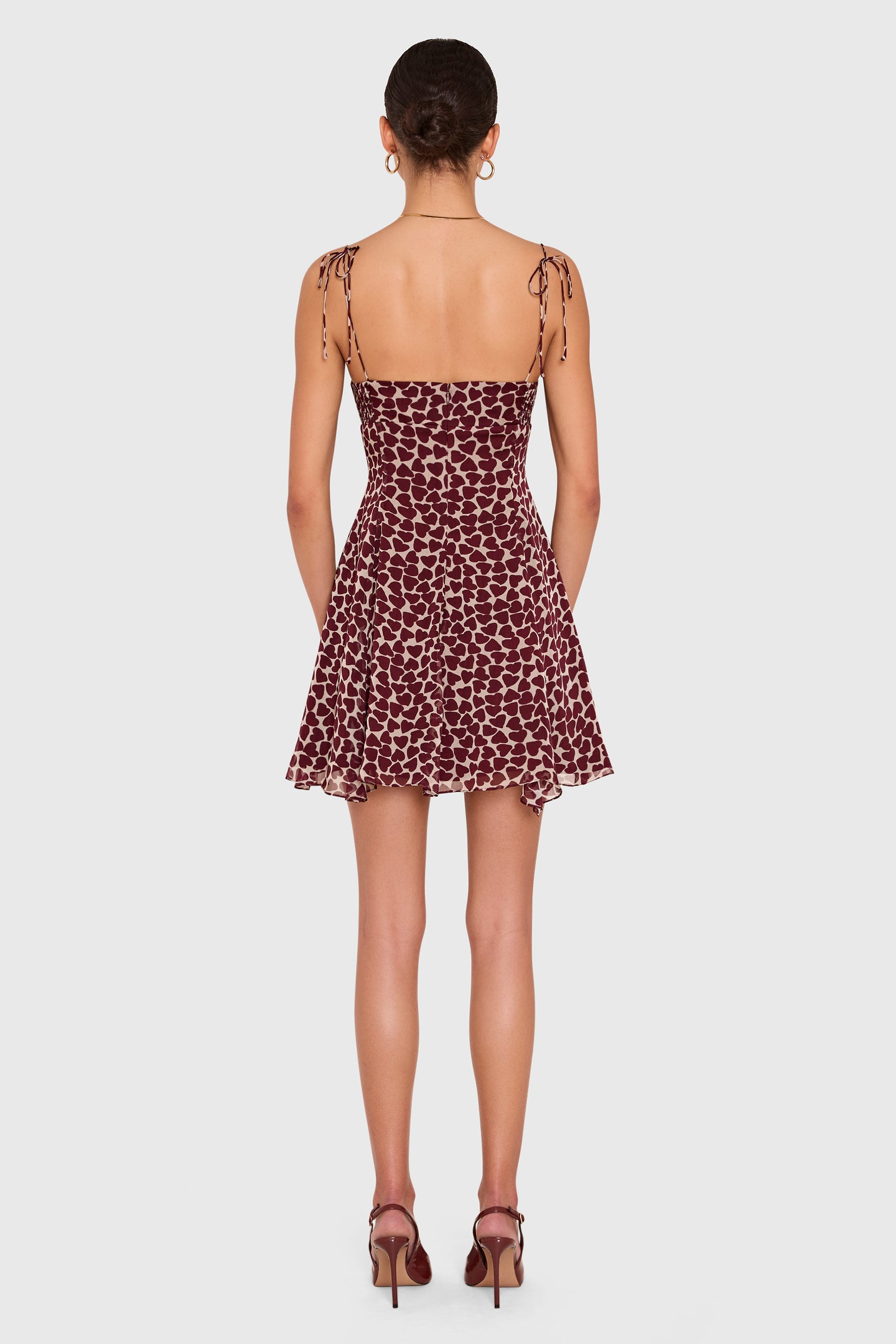 Amanda Uprichard Katarina Dress in Amaretto - back view