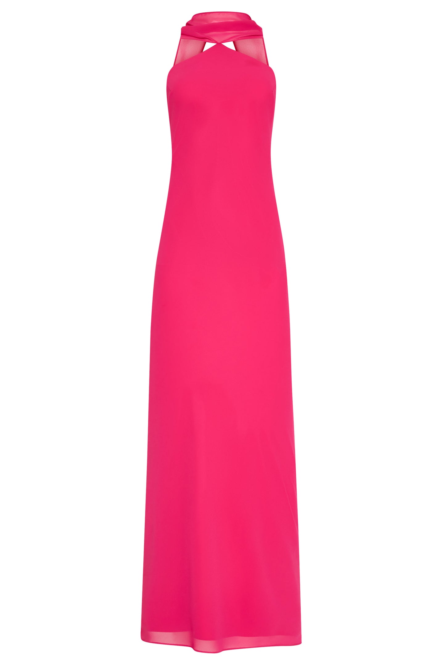 Ashton Maxi in Cerise Pink - Full Length Chiffon Dress - Amanda Uprichard Ashton Maxi in Cerise Pink - Full Length Chiffon Dress - Amanda Uprichard