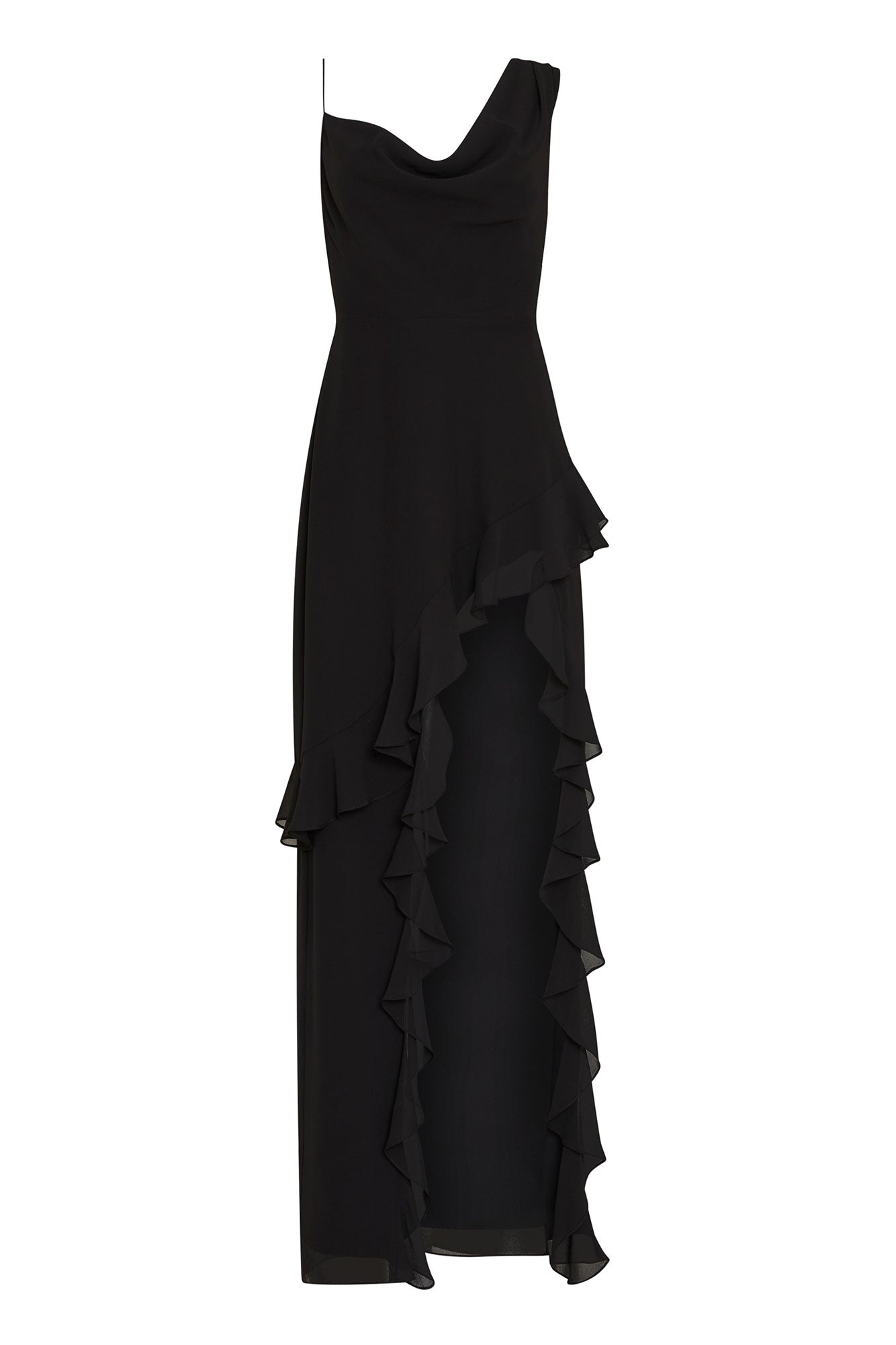 black rose maxi dress Hime Maxi Dress in Satin Black Rose