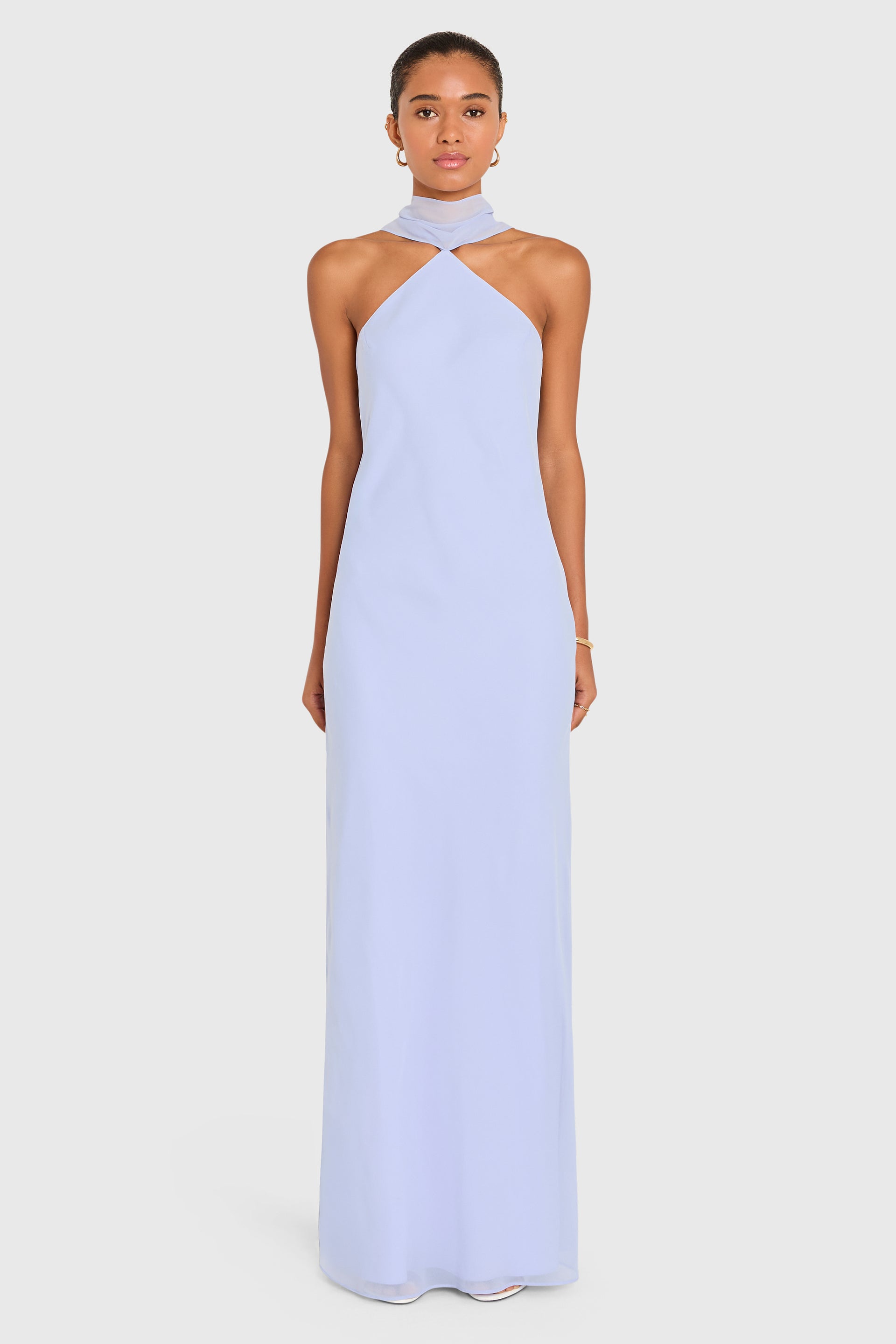 amanda uprichard long dress Sleeveless Maxi Ashton in Arctic Chiffon | S JB-6141A JB Couture Collection:LittleLuxeGifts length gown an airy Finish:Maple