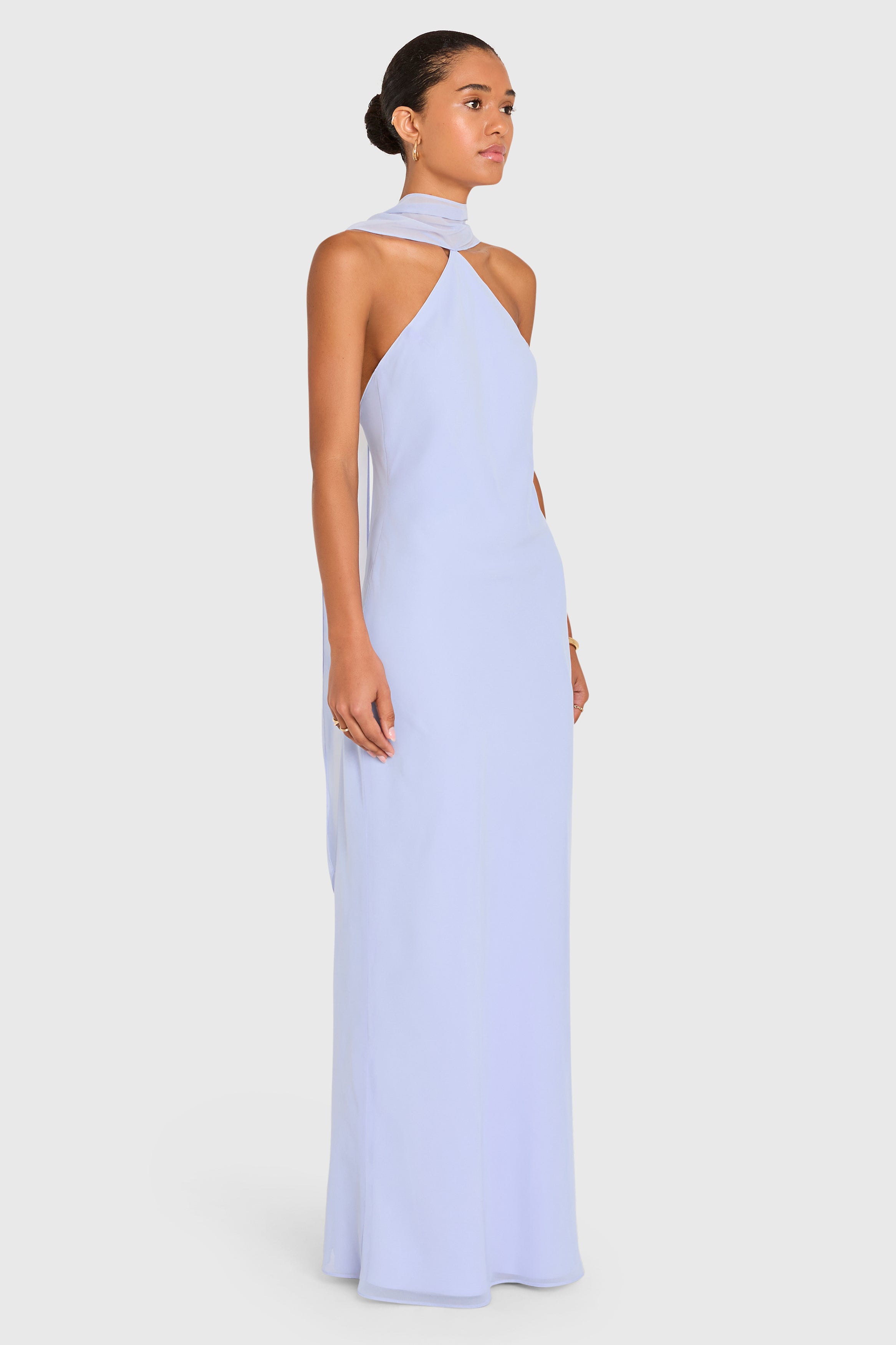 Sleeveless Maxi Ashton in Arctic Chiffon | S