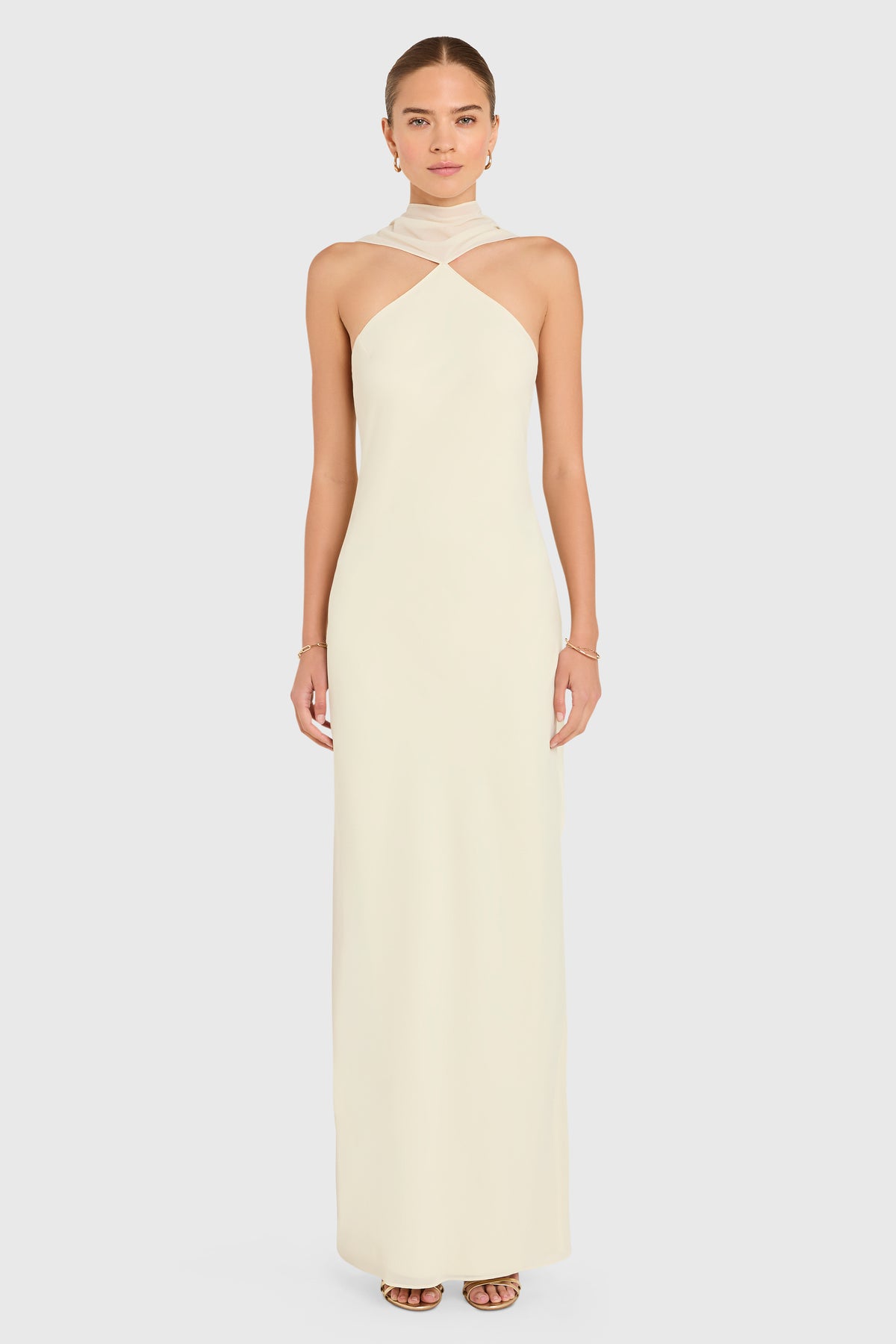 ashton maxi dress Sleeveless in Endive Chiffon | M Color:Green (Pre-sale) CIVOUX Long Dresses for size_dropdown a luxe clothing line