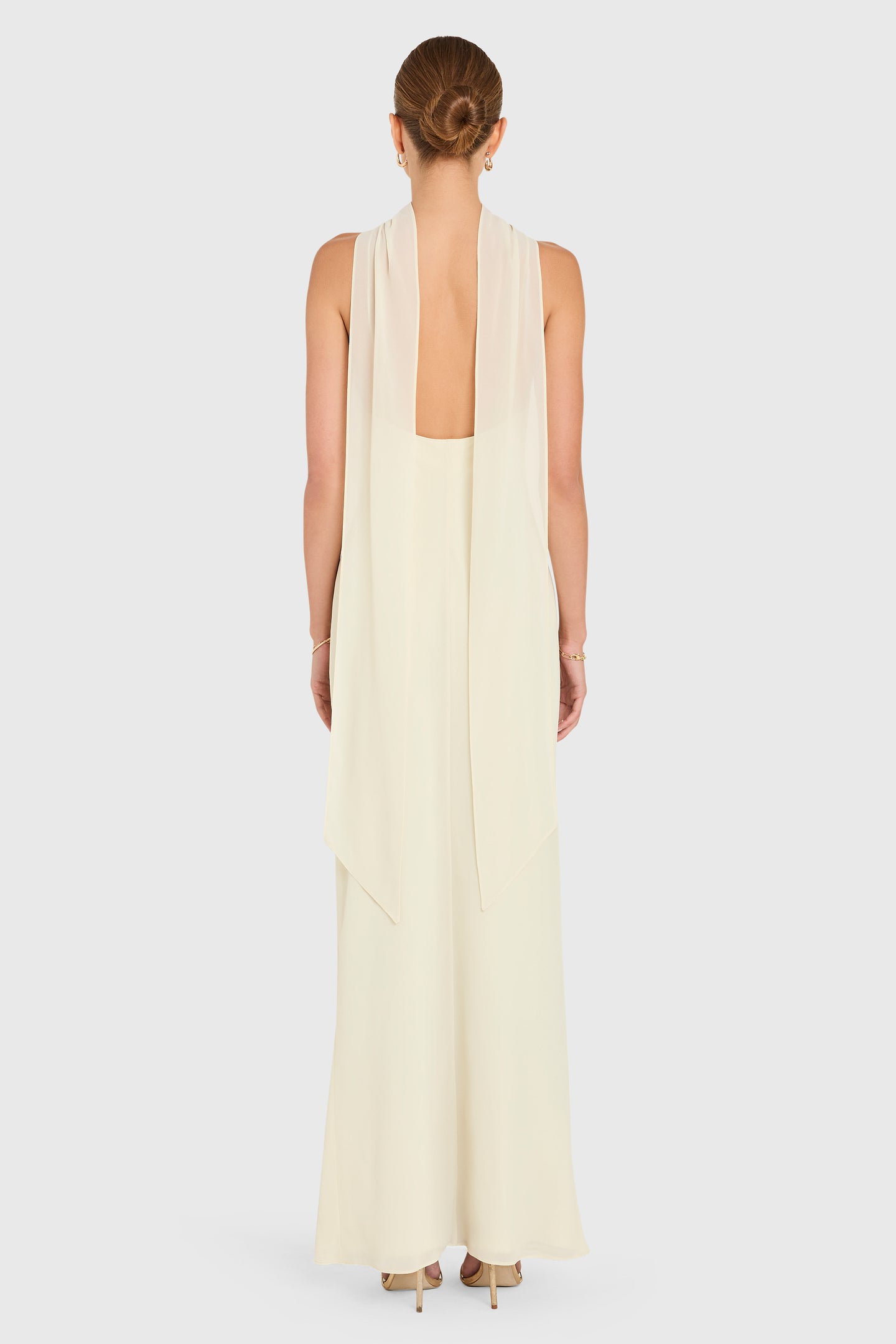 amanda uprichard ashton maxi dress Sleeveless Maxi Ashton Satin in Ivory | XS